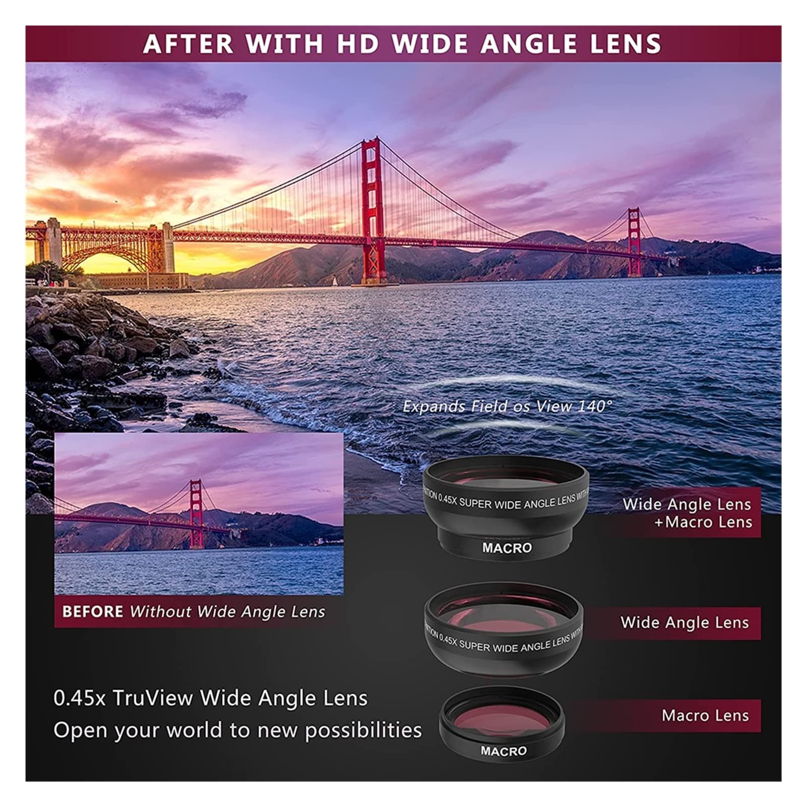 4K 48MP Digital Video Camera with Macro Lens & Wide Angle - WiFi Vlog Camcorder, 3