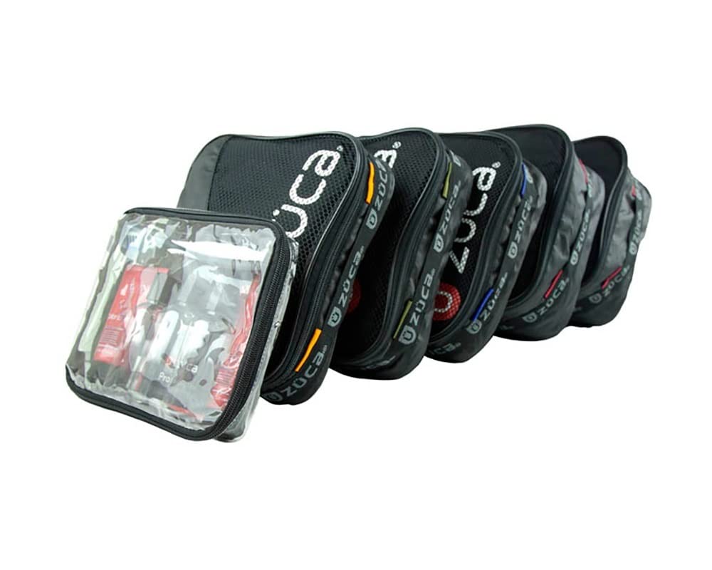 ZUCA Ice Dreamz Lux Sport Insert Bag with Purple Frame - 5 Packing Pouches & Toiletry Bag Set for Travel, Gym, and Skating Accessories Storage