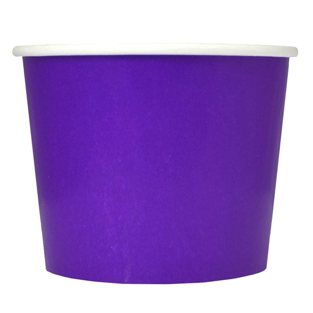 UNIQ 1000-Count 16 oz Purple Polka Dot Disposable Paper Bowls for Ice Cream, Hot & Cold Foods | Party Supplies, Dessert Bar, Catering & Events | Eco-Friendly Serving Bowls for Frozen Treats, Salads & Snacks