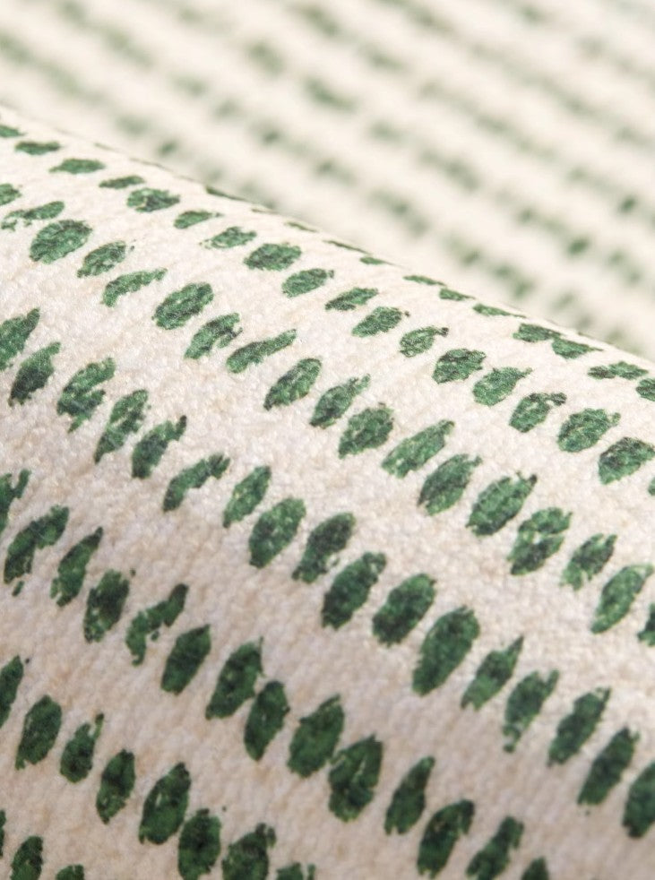 Modern Abstract Area Rugs - Green Contemporary Design for Living Room, Dining Room & Bedroom - Soft Non-Slip Floor Covering for Home Decor & Interior Design