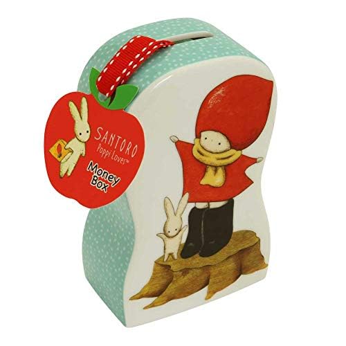 Santoro London Poppi Loves Catching Leaves Money Bank - Cute Piggy Bank for Kids Savings, Birthday Gifts & Home Decor