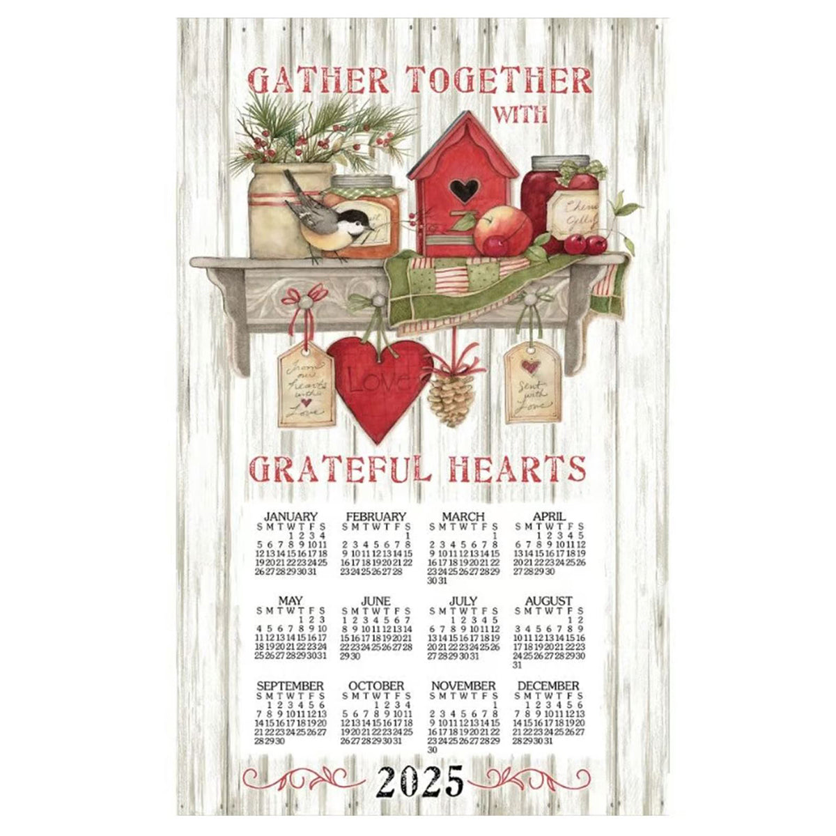 2025 Calendar Towels - Premium Cotton Bath & Kitchen Towels with Yearly Planner - Perfect for Home, Office, and Gifts