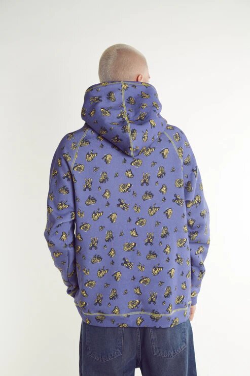 Unisex Vulk Amphibian Hoodie - Waterproof & Lightweight Blue Pullover for Outdoor Adventures & Casual Wear