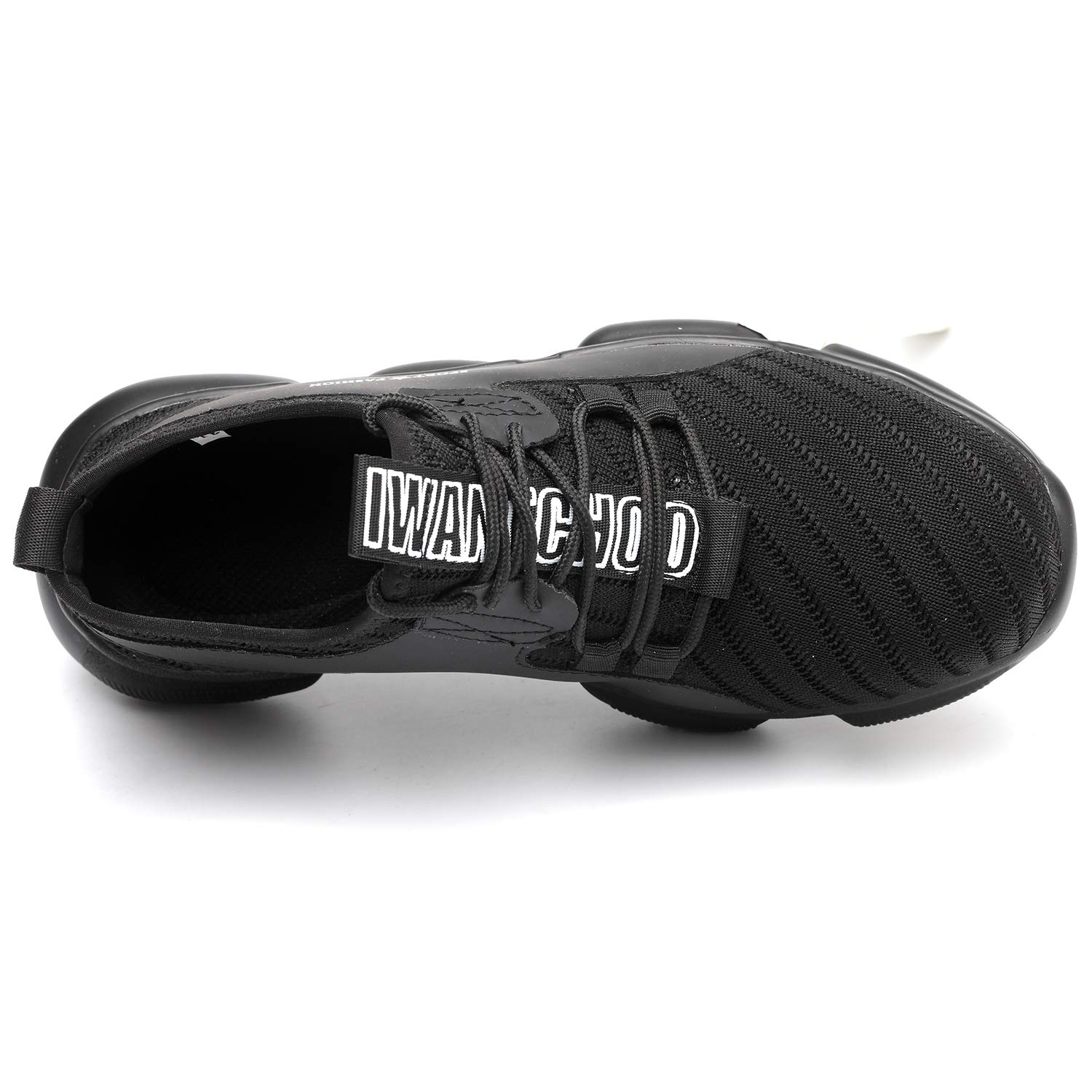 Men's Steel Toe Work Shoes - Breathable & Lightweight Safety Boots for Construction & Industrial Use - Slip Resistant Soft Toe Protection (Black, Size 10) - Perfect for Warehouse, Factory & Outdoor Labor Jobs