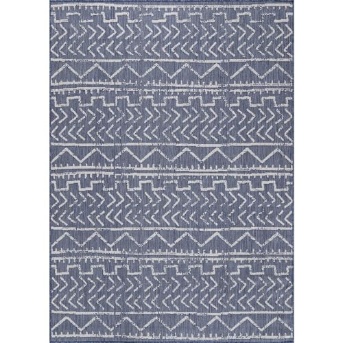Trellis - Blue / White