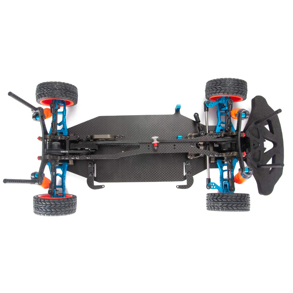 High-Performance Alloy Carbon Frame Body for 1/10 Scale RC Drift Racing Cars with Shaft Drive System - Perfect for Competitive Drifting and Touring Car Racing