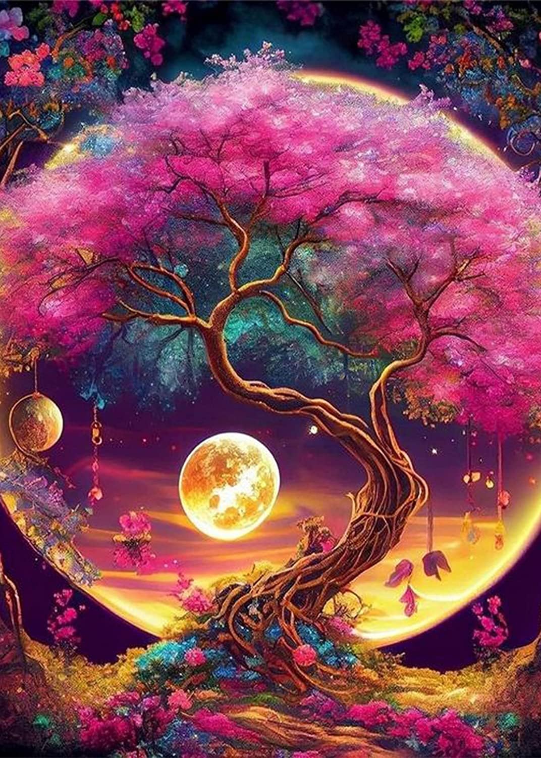 Tree of Life Paint by Numbers Kit for Adults - 16x20 Inch DIY Acrylic Painting on Canvas, Home Wall Art Decor, Perfect Gift for Beginners & Relaxation - Stress Relief & Creative Hobby Activity