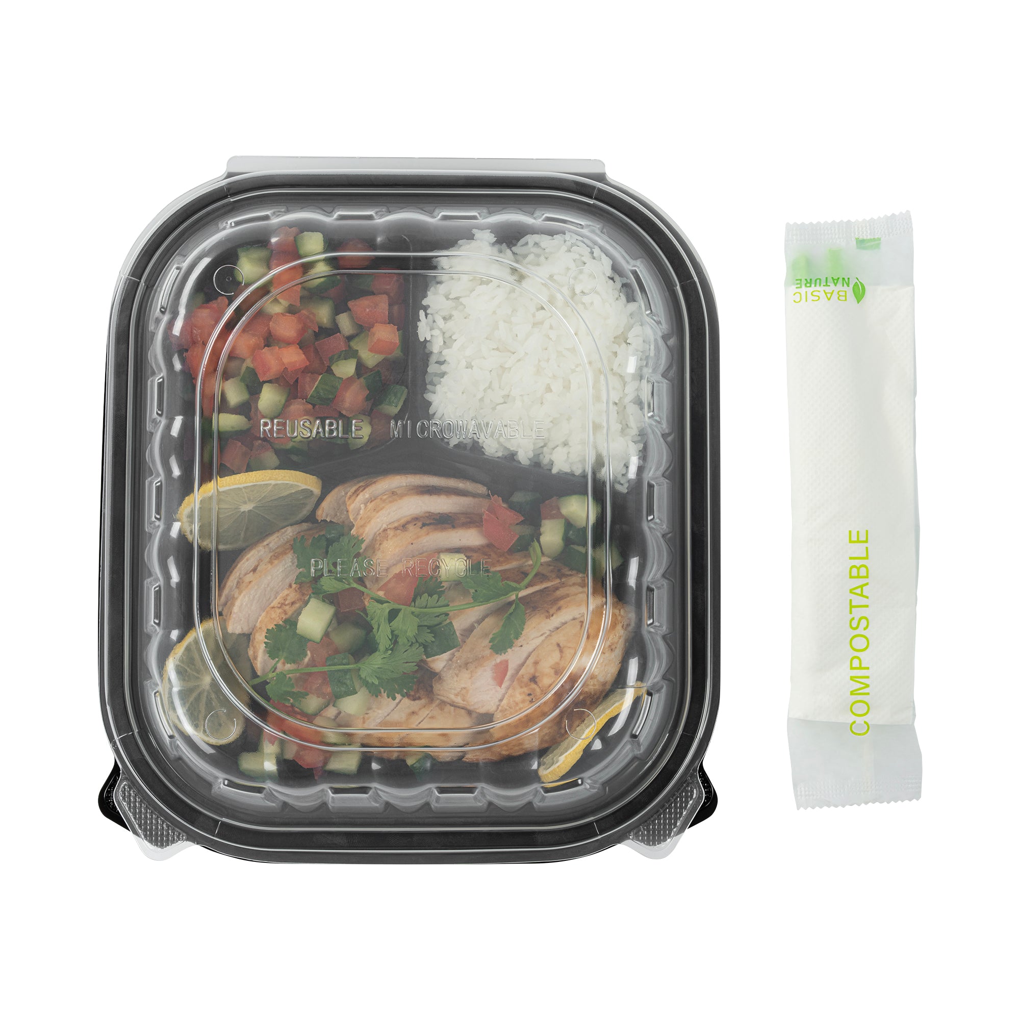 Eco-Friendly Compostable CPLA Plastic Cutlery Set - 100-Piece Box with Heat-Resistant Forks, Knives, Spoons & White Napkins | Perfect for Picnics, Parties, Catering & Sustainable Dining