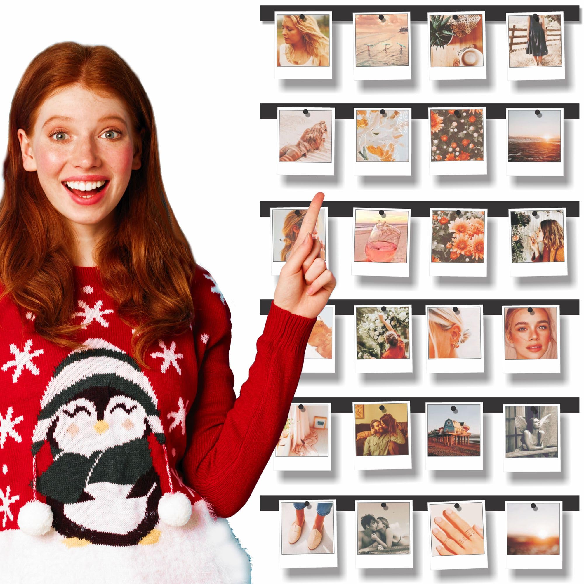 Magnetic Photo Frames - 6 Pack Wall Hanging Display for Home Decor