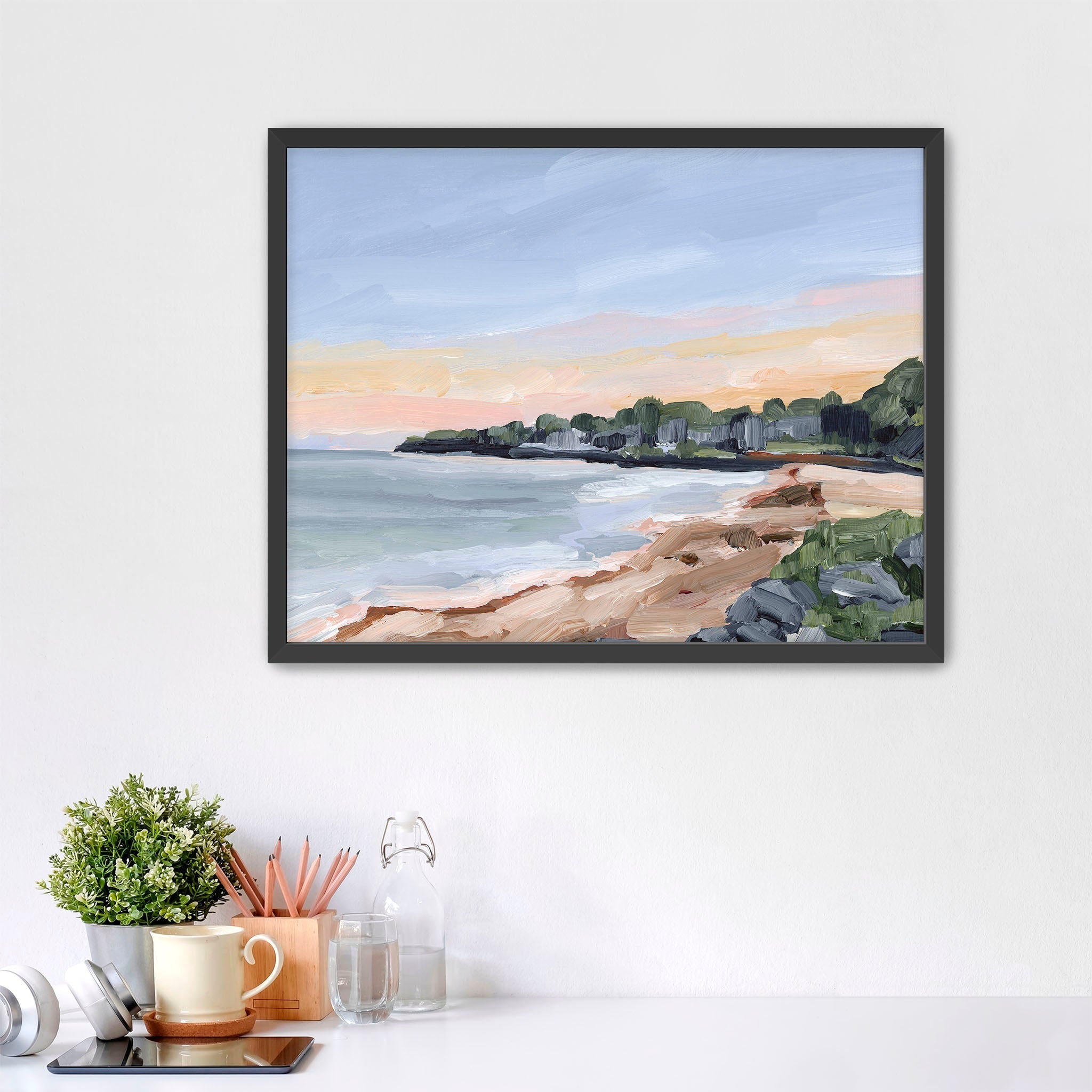 Pacific Cove Art Print - Stunning Ocean Landscape Wall Decor for Living Room, Bedroom & Office | Perfect Coastal Home Decor Gift
