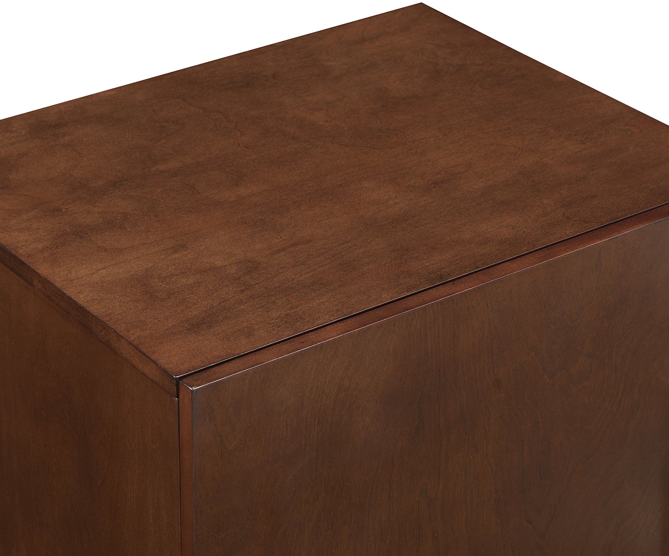 Crosley Everett Vinyl Record Player Stand with Storage - Mahogany Wood Media Console for Turntables & LP Collections | Perfect for Living Room, Home Theater & Music Room Decor