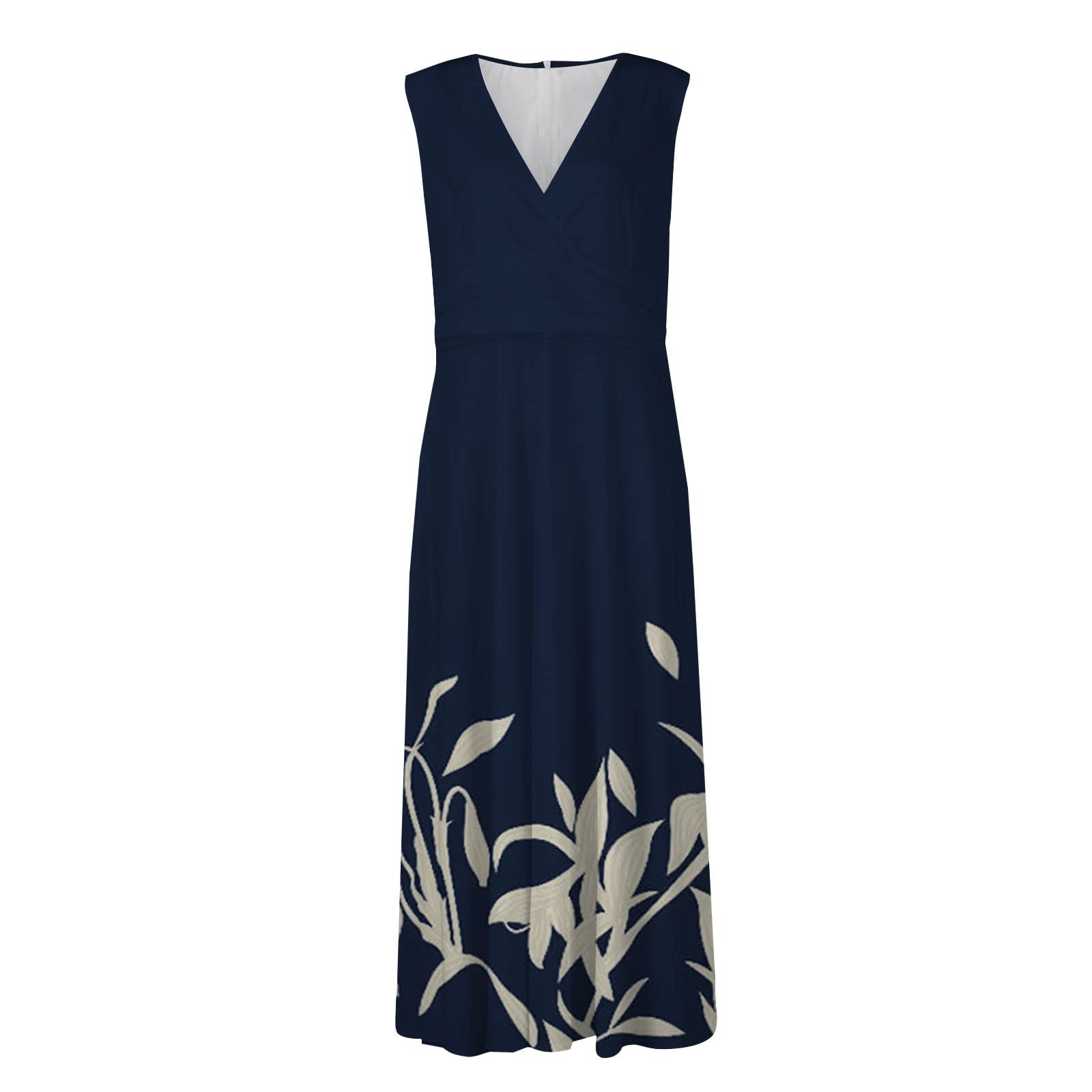 2024 Floral Maxi Dress for Women - Sleeveless V-Neck A-Line Summer Casual Dress | Perfect for Beach, Wedding & Party Wear