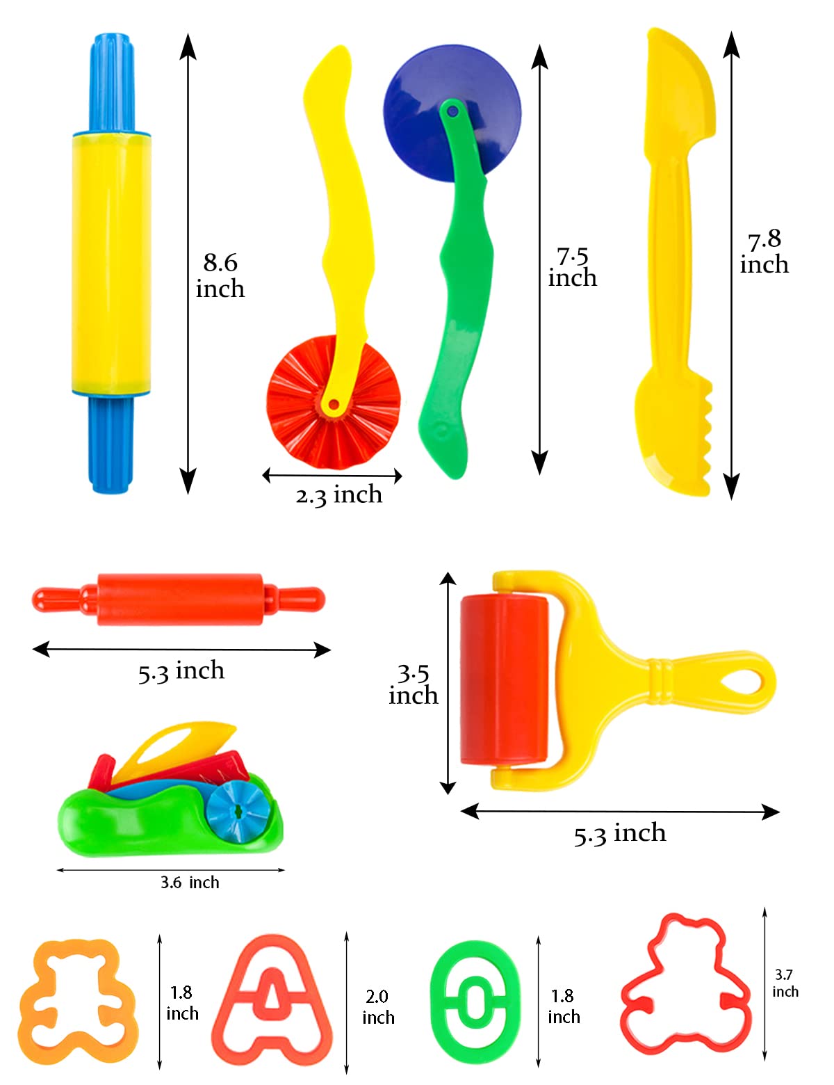 **69Pcs Play Dough Tools Set for Kids - Alphabet, Number & Animal Molds, Rollers, Cutters - Creative Clay Accessories for Learning & Fun (Ideal for Preschool, Homeschool, Sensory Play)**
