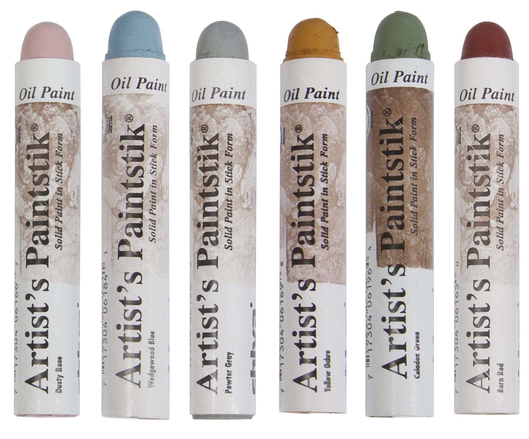 Jack Richeson Shiva Oil Paintstik Set of 6 - Professional Artist Oil Paint Sticks in Traditional Colors for Canvas Painting, Sketching & Mixed Media Art