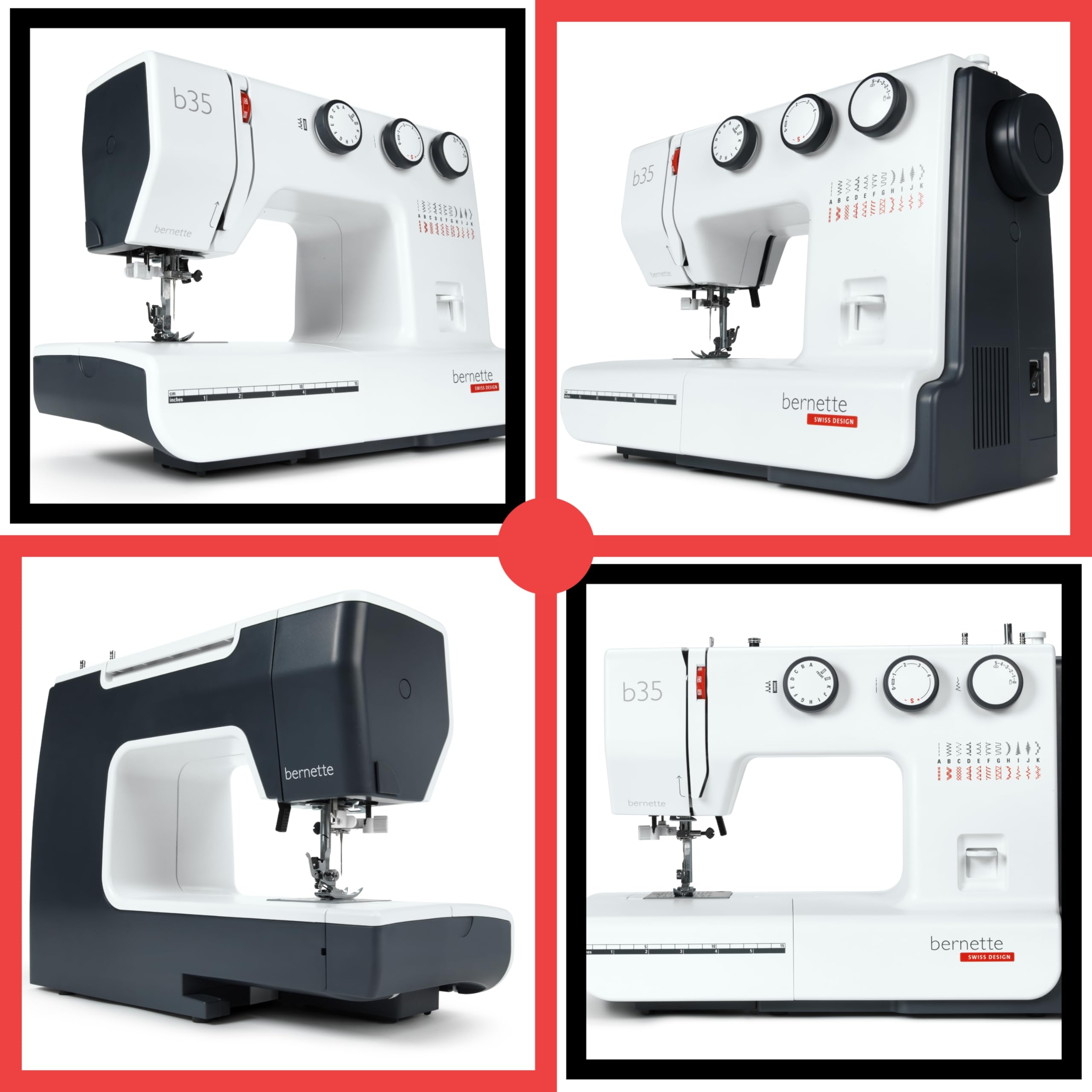 Bernette 35 Swiss Design Sewing Machine with 10 Free Bobbins - Perfect for Quilting, Dressmaking & Home DIY Projects