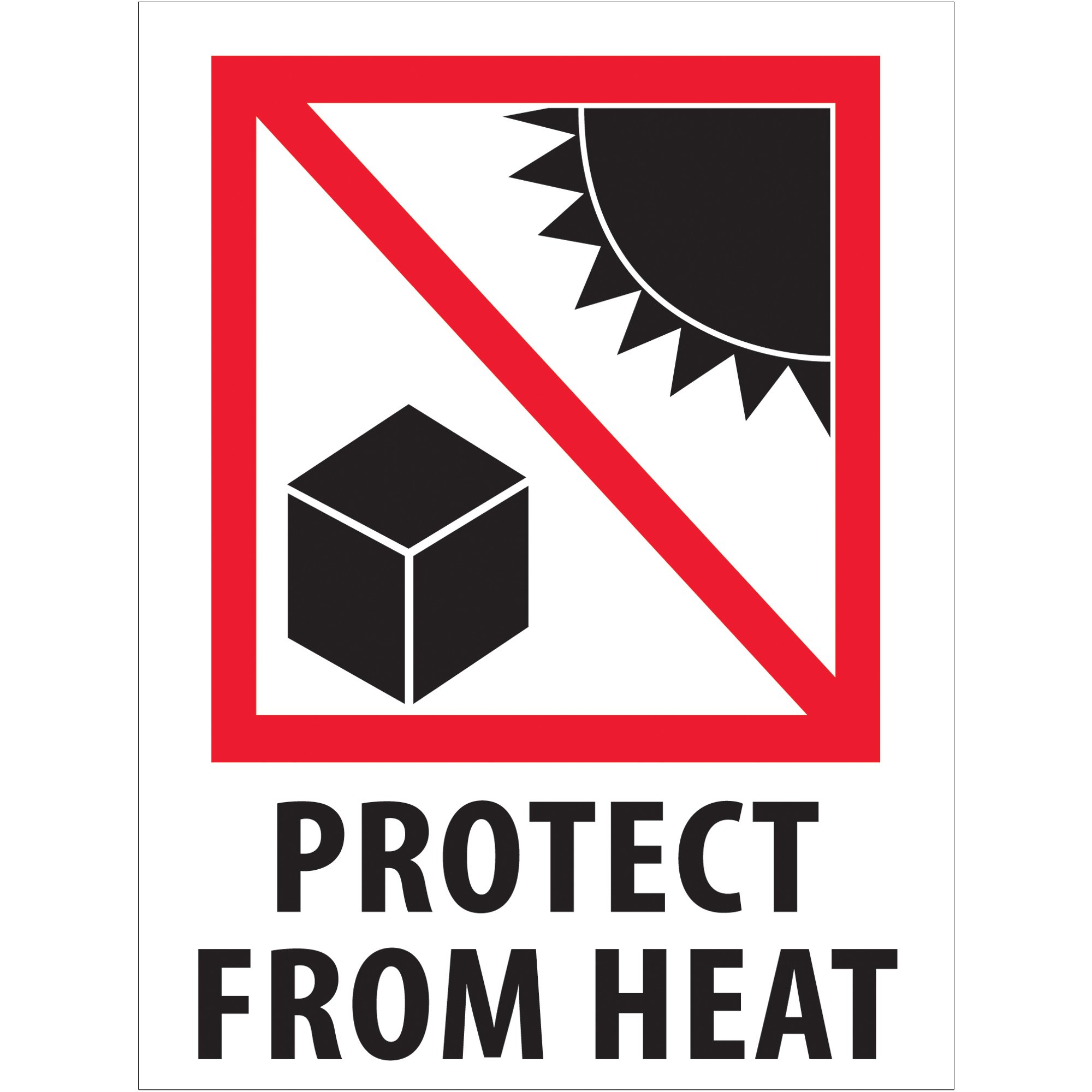 Fast Tape Logic® 2000 Labels (4 Rolls of 500) - 3' x 4' Heat-Resistant Shipping Labels in Red, White & Black - Perfect for Warehouse, Logistics & Package Protection