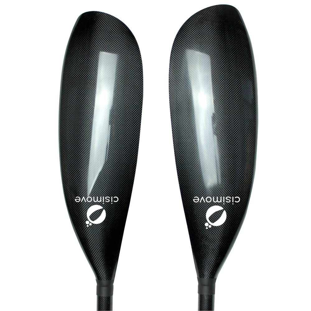 Premium Lightweight Carbon Fiber Kayak Paddle - 2-Piece Wing Blade Design with 10cm Adjustable Oval Shaft (215-225cm) | Ideal for Touring, Whitewater & Recreational Kayaking | CISI SPORT Performance Paddle
