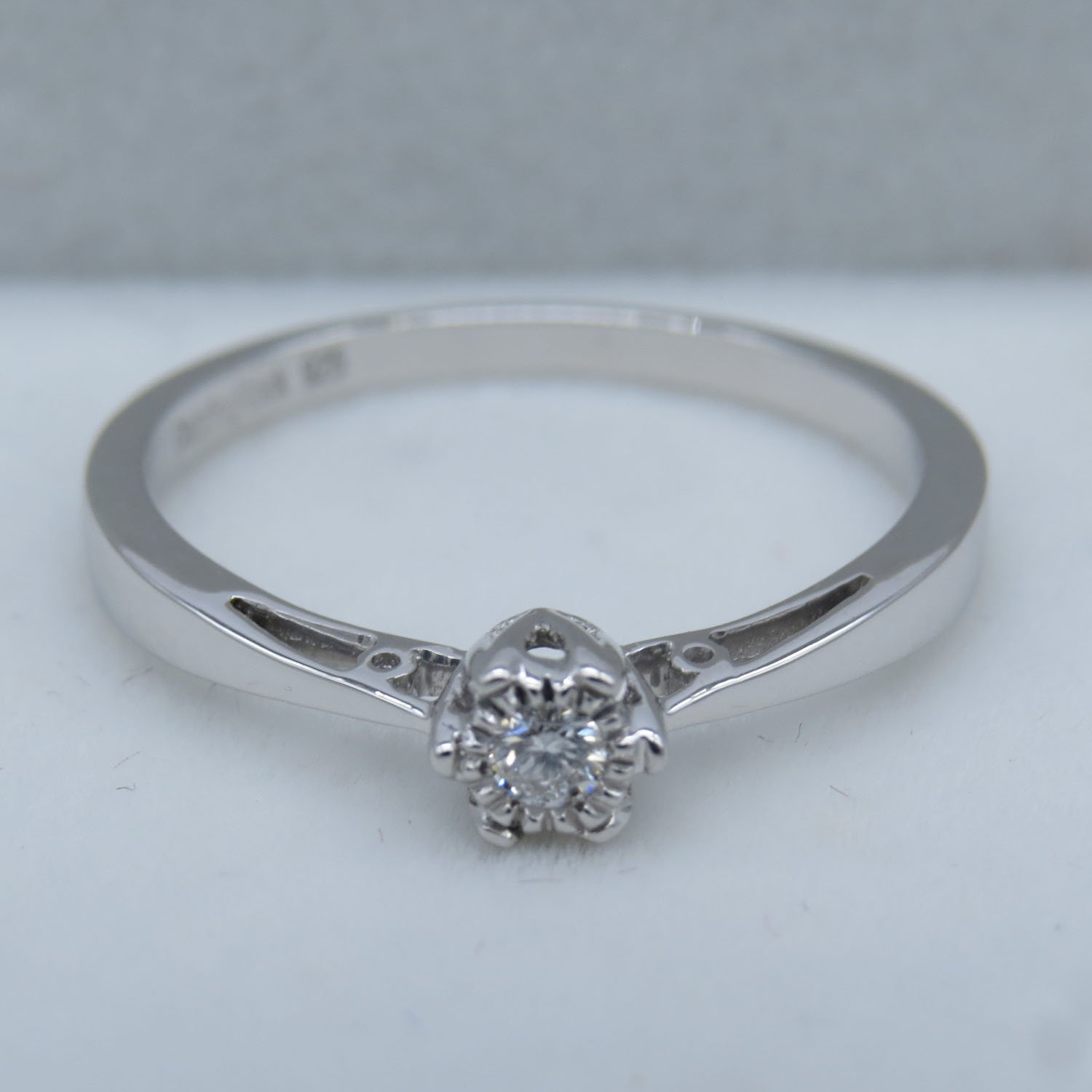 0.07ct Round Diamond Solitaire Engagement Ring for Women - Sterling Silver Promise & Bridal Ring - Perfect for Proposals, Anniversaries & Special Occasions