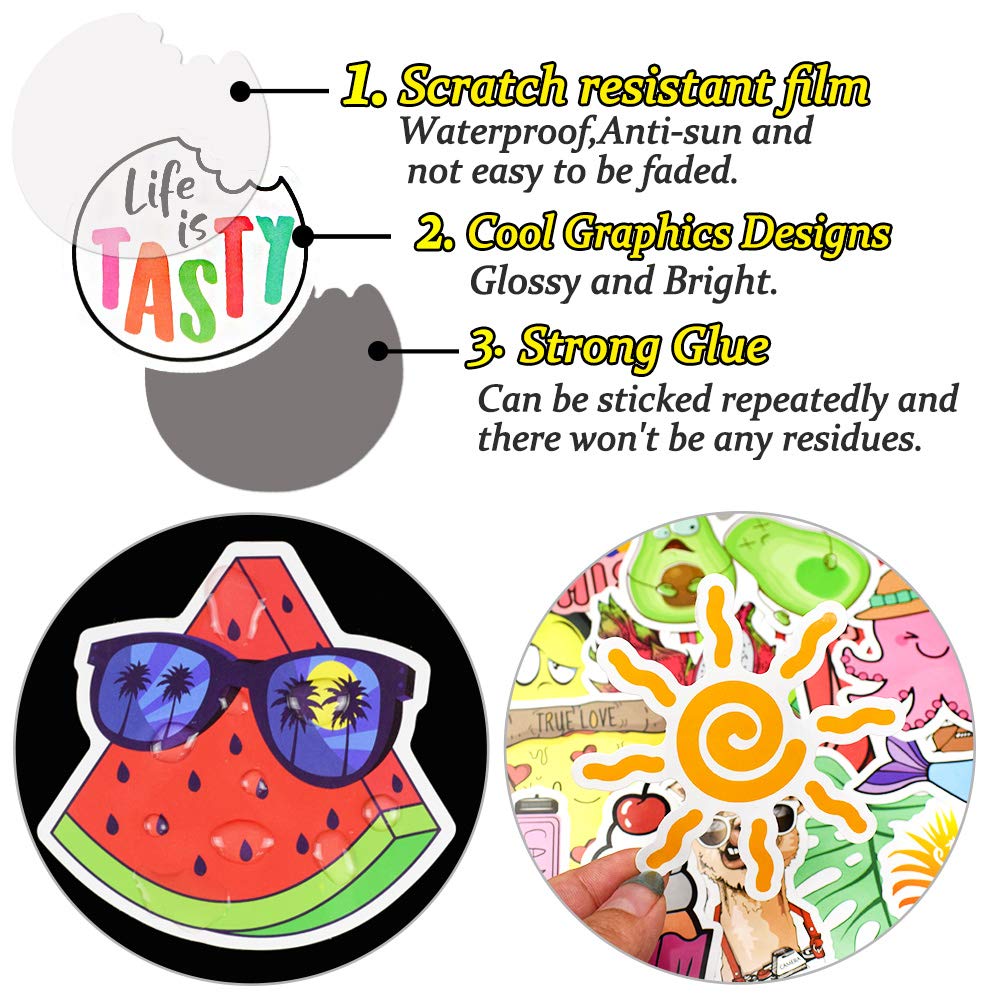 QTL VSCO Stickers for Hydro Flask - 150Pcs Cute Waterproof Stickers for Water Bottles, Laptops, Journals - Trendy Decals for Girls & Teens - Perfect for School, Work, Travel & Personalizing Accessories