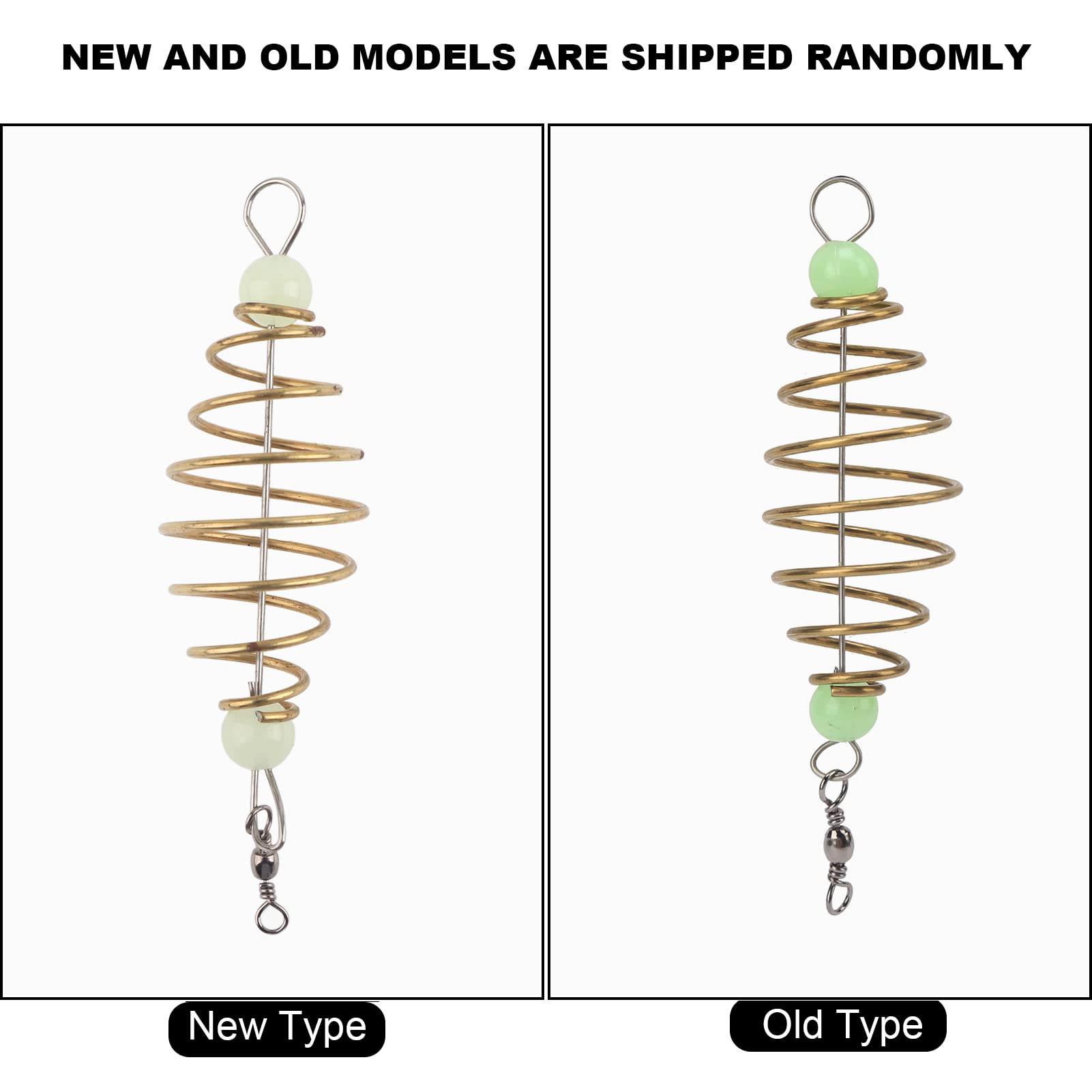 20Pcs Olive Shape Spring Fishing Bait Trap Cages - Solid Copper Alloy Carp Bait Holder & Feeder Basket for Freshwater Fishing | Perfect for Carp, Catfish & Bass Fishing in Lakes & Rivers
