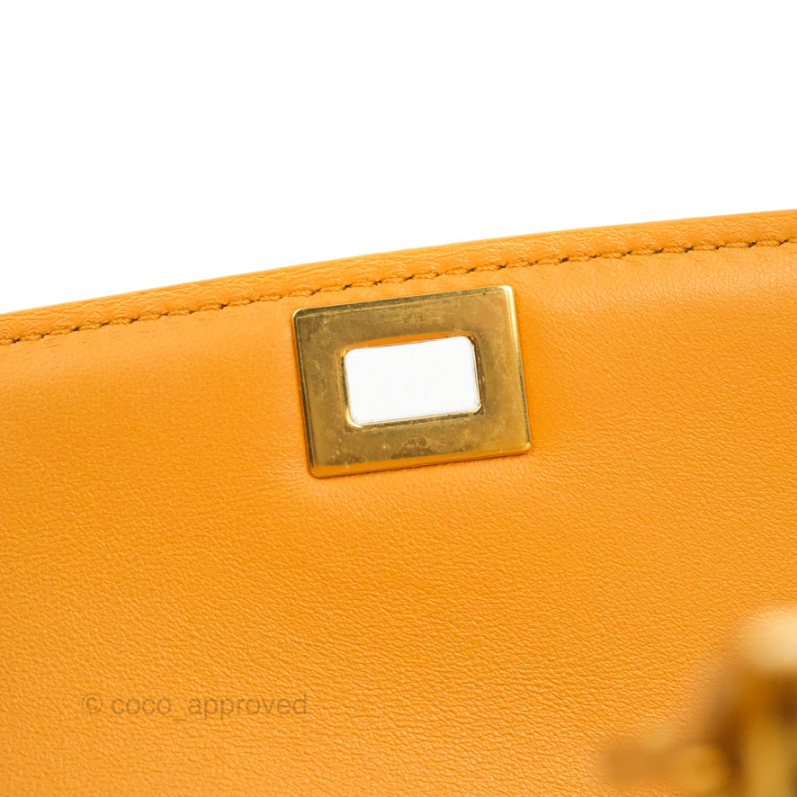 Celine Teen Classic Box Flap Bag in Sesame Calfskin Leather | Luxury Designer Crossbody Purse for Women | Perfect for Work, Date Night & Special Occasions