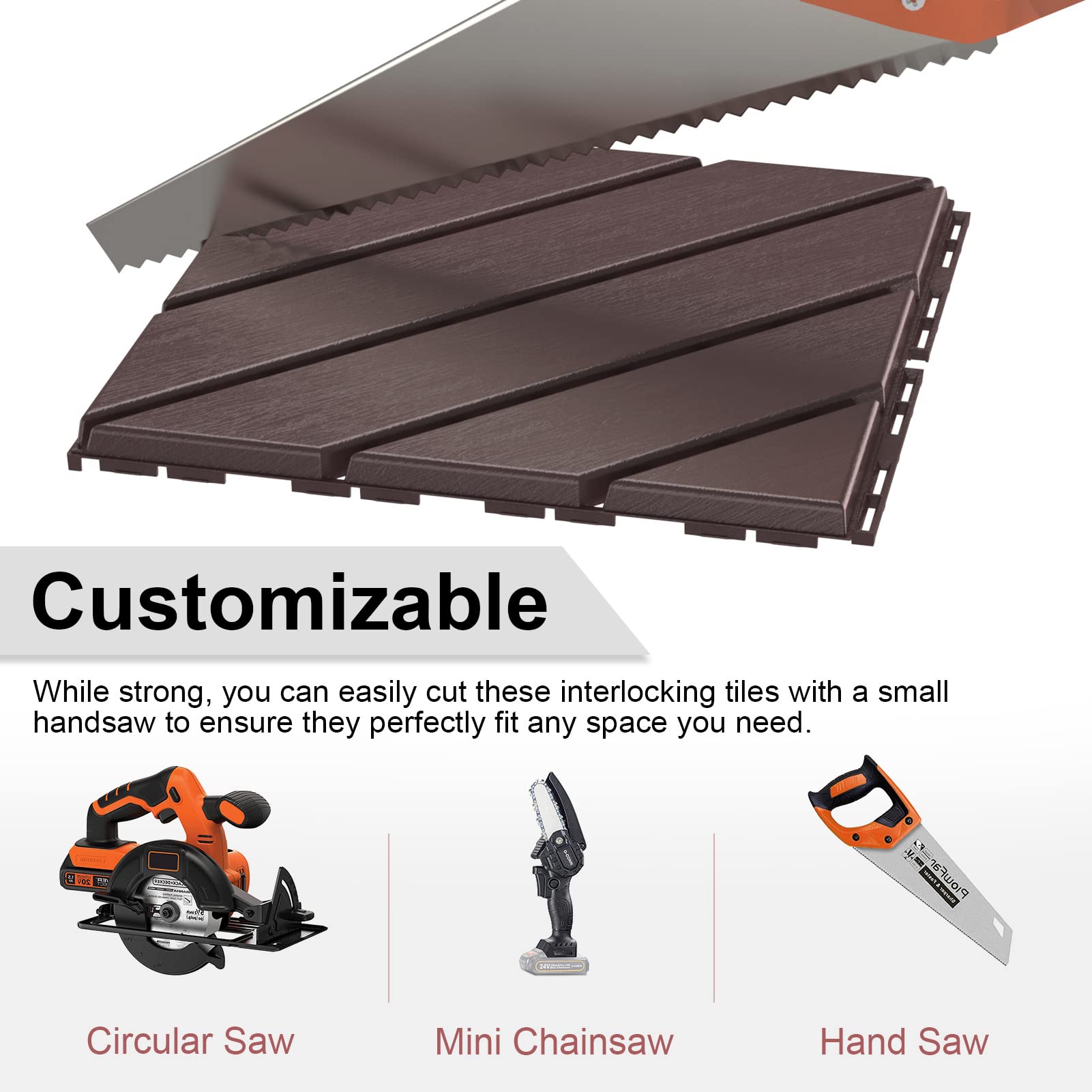 Interlocking Deck Tiles 11.8