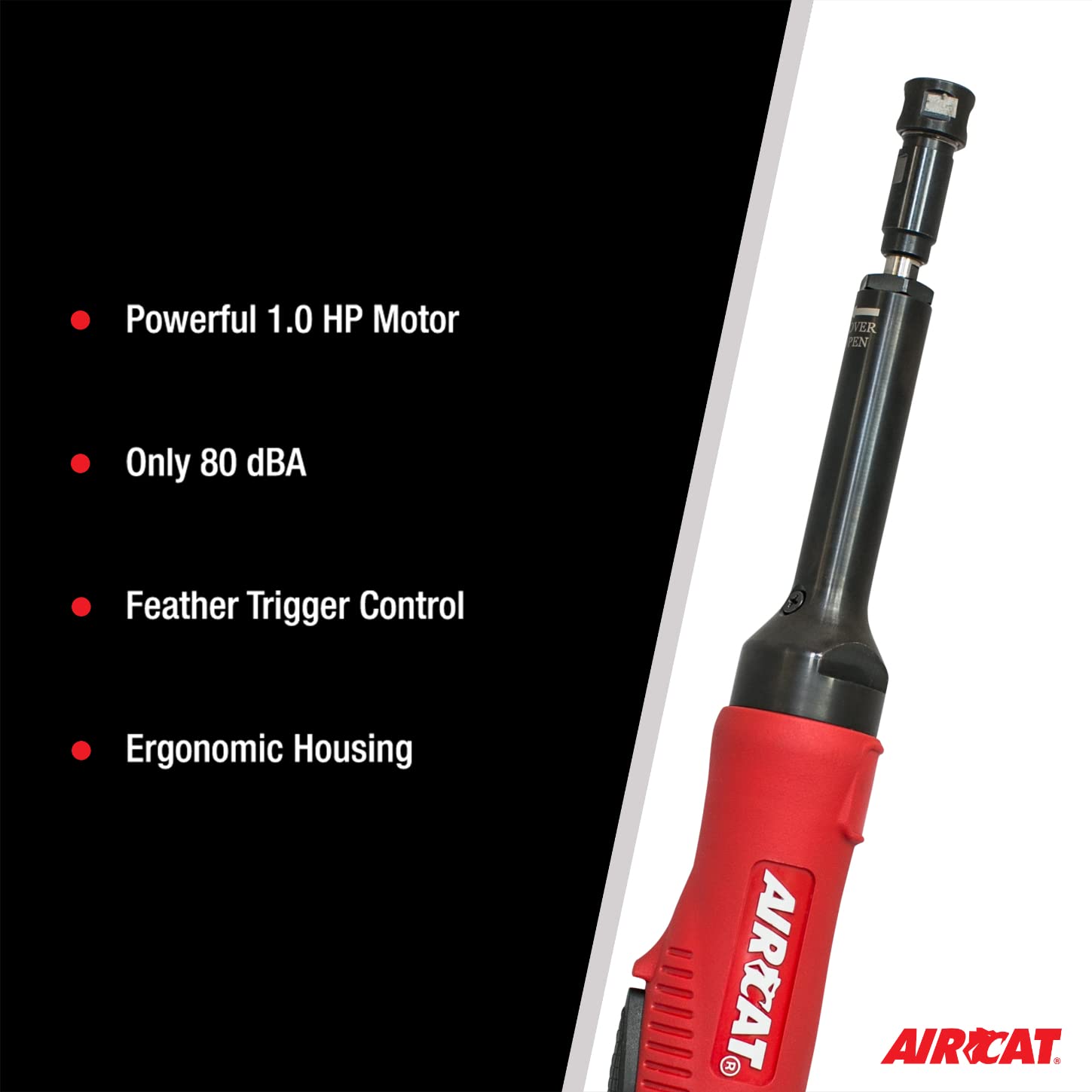 AIRCAT 6270 1 HP Composite Extended Straight Die Grinder - 20,000 RPM Pneumatic Tool for Metalworking, Wood Carving & Automotive Repair