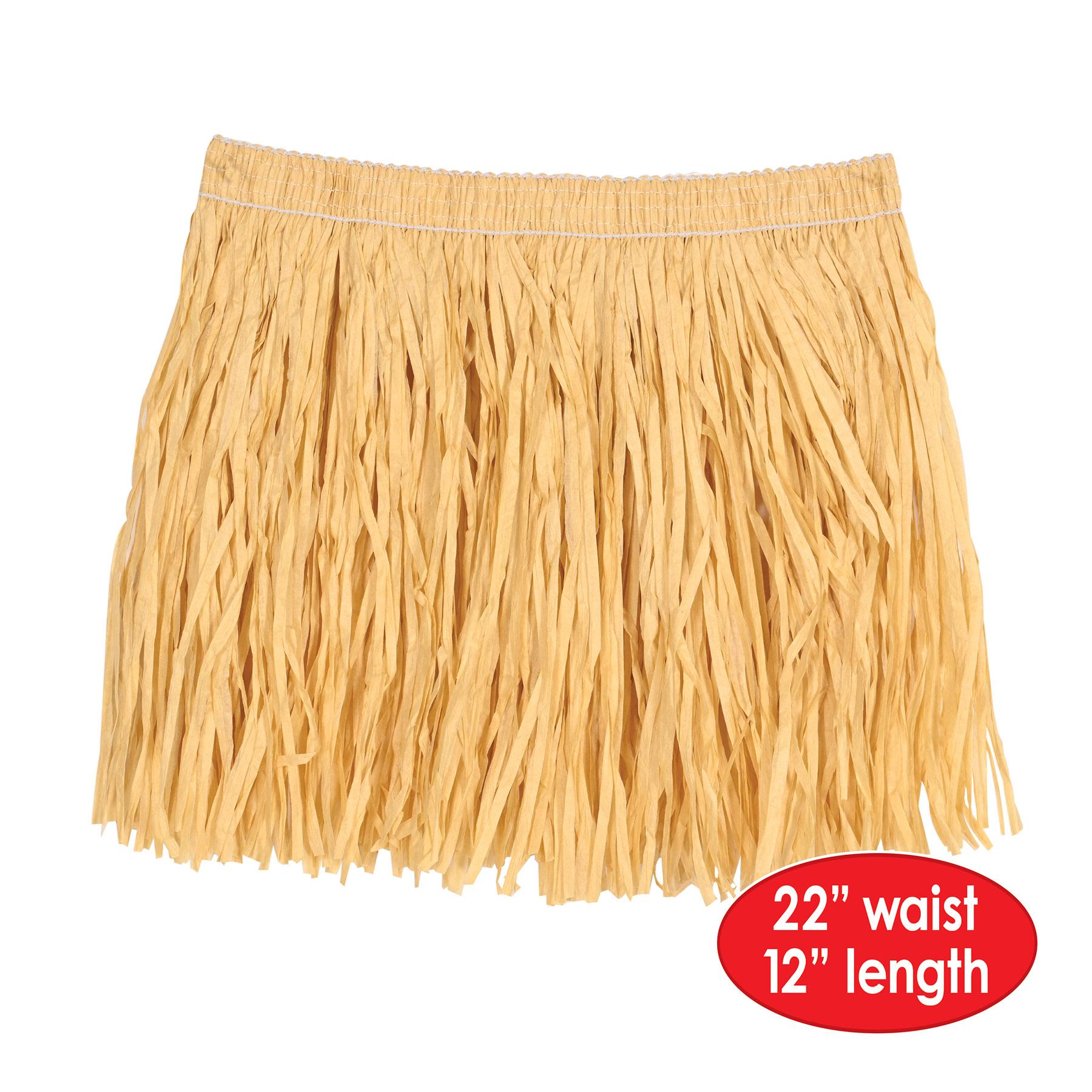 12 Pack Beistle Luau Party Hula Skirts for Kids - Colorful Mini Grass Skirts for Hawaiian Themed Parties, Costumes & Dance Performances