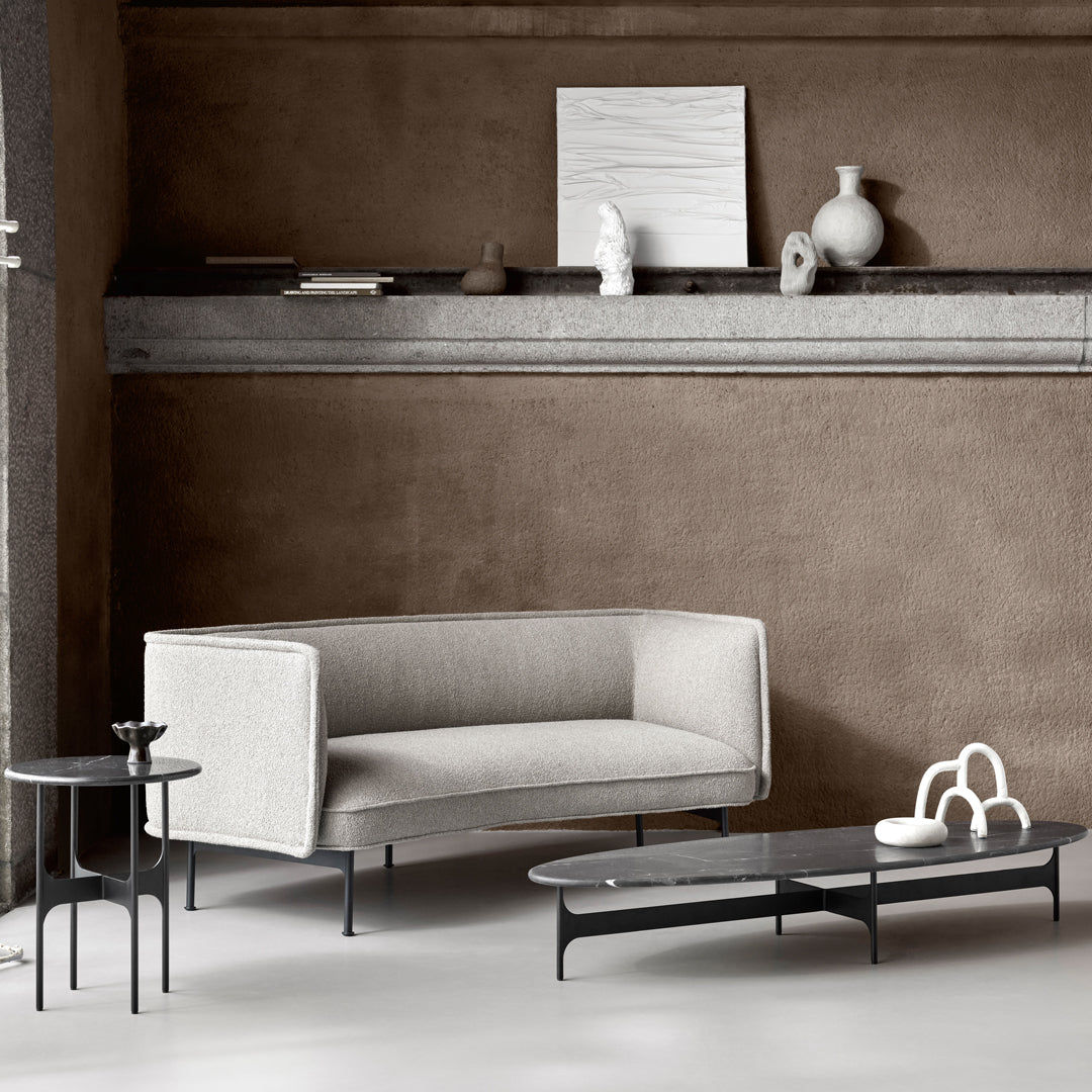Floema Modern Oval Coffee Table - Stylish Living Room Center Table for Small Spaces, Home Decor & Furniture - Perfect for Apartments, Lounges, and Cozy Living Areas