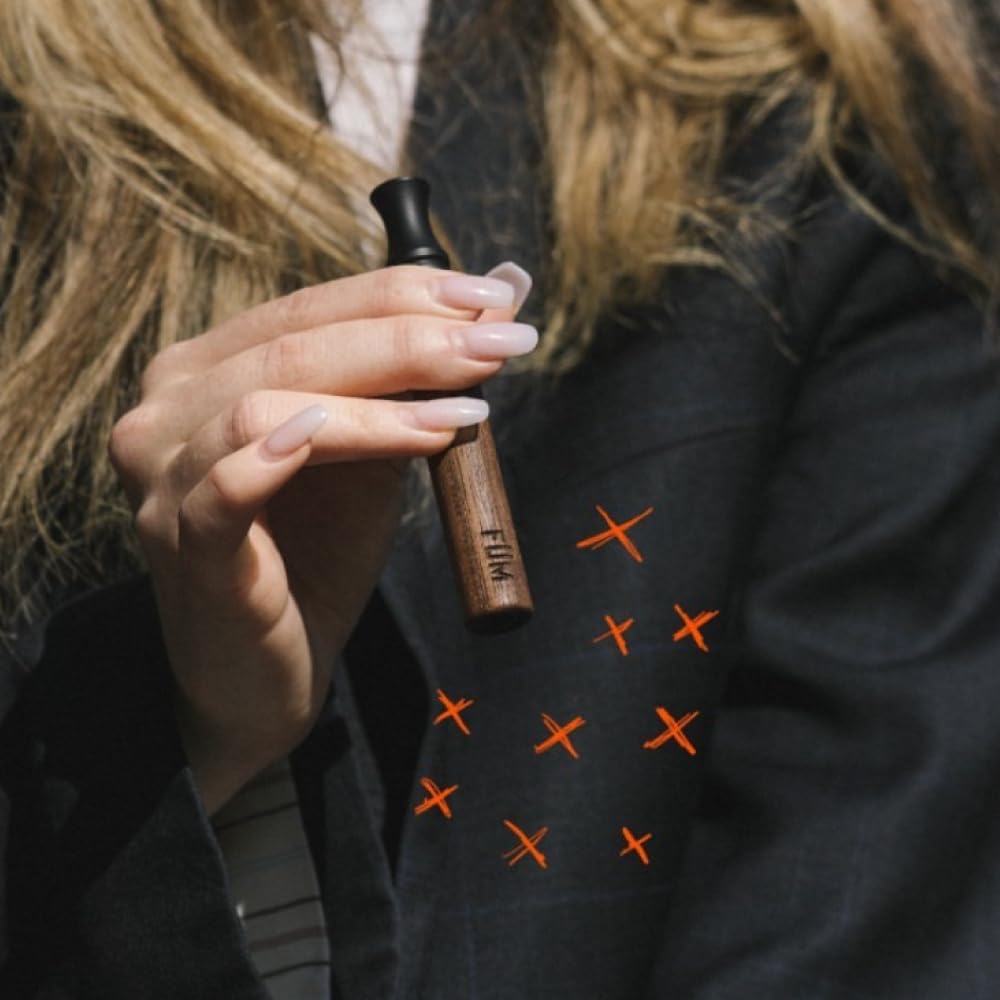 Premium Solano Flavored Air Device - Natural Smoking Alternative with Walnut Barrel & Onyx Black Mouthpiece | Quit Bad Habits | Perfect for Home, Travel & Social Relaxation