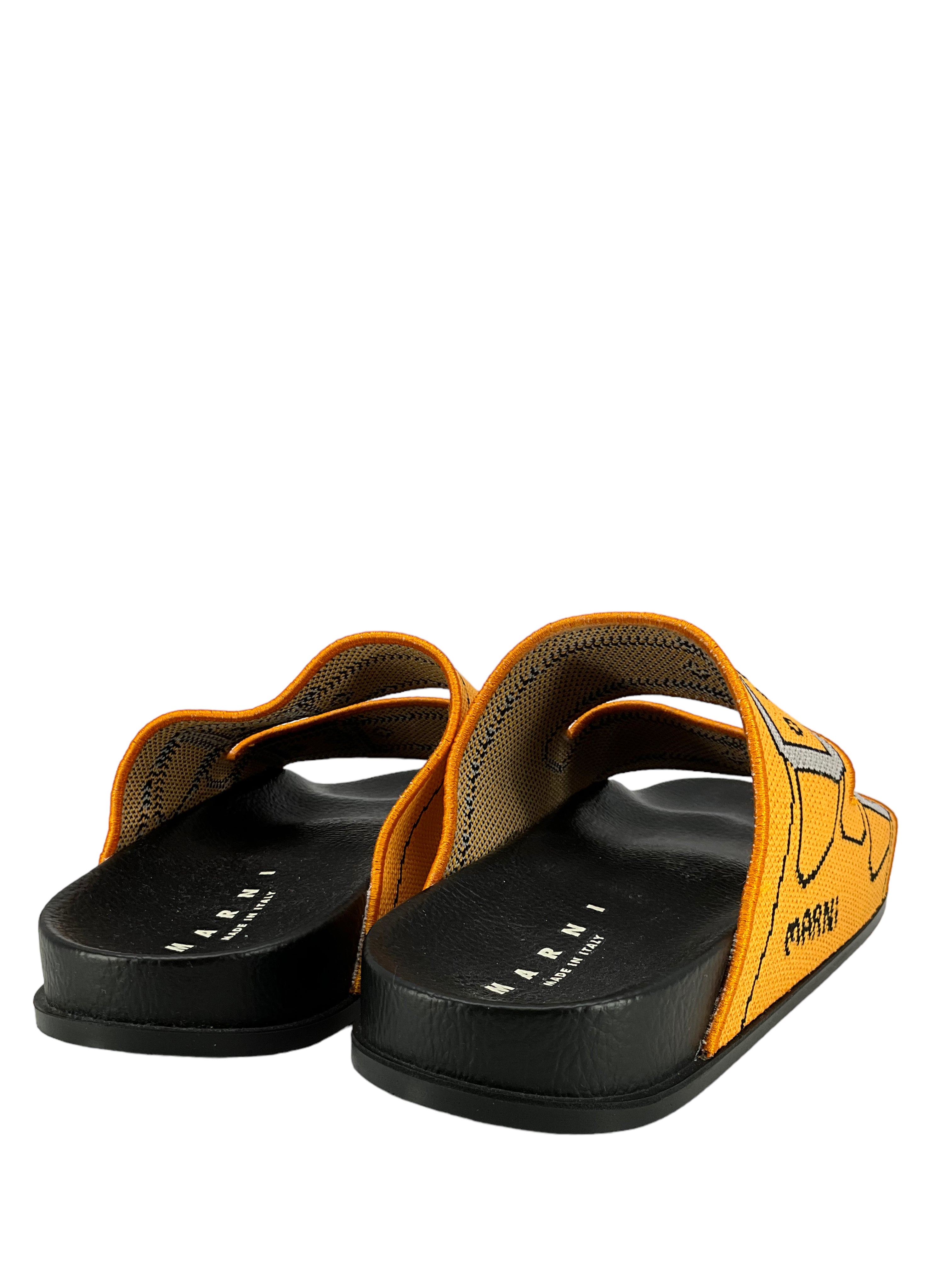 MARNI Knitted Belt Buckle Printed Birkenstock Sandals Women's Size 6 - Comfortable Summer Casual Shoes for Beach, Vacation & Everyday Wear