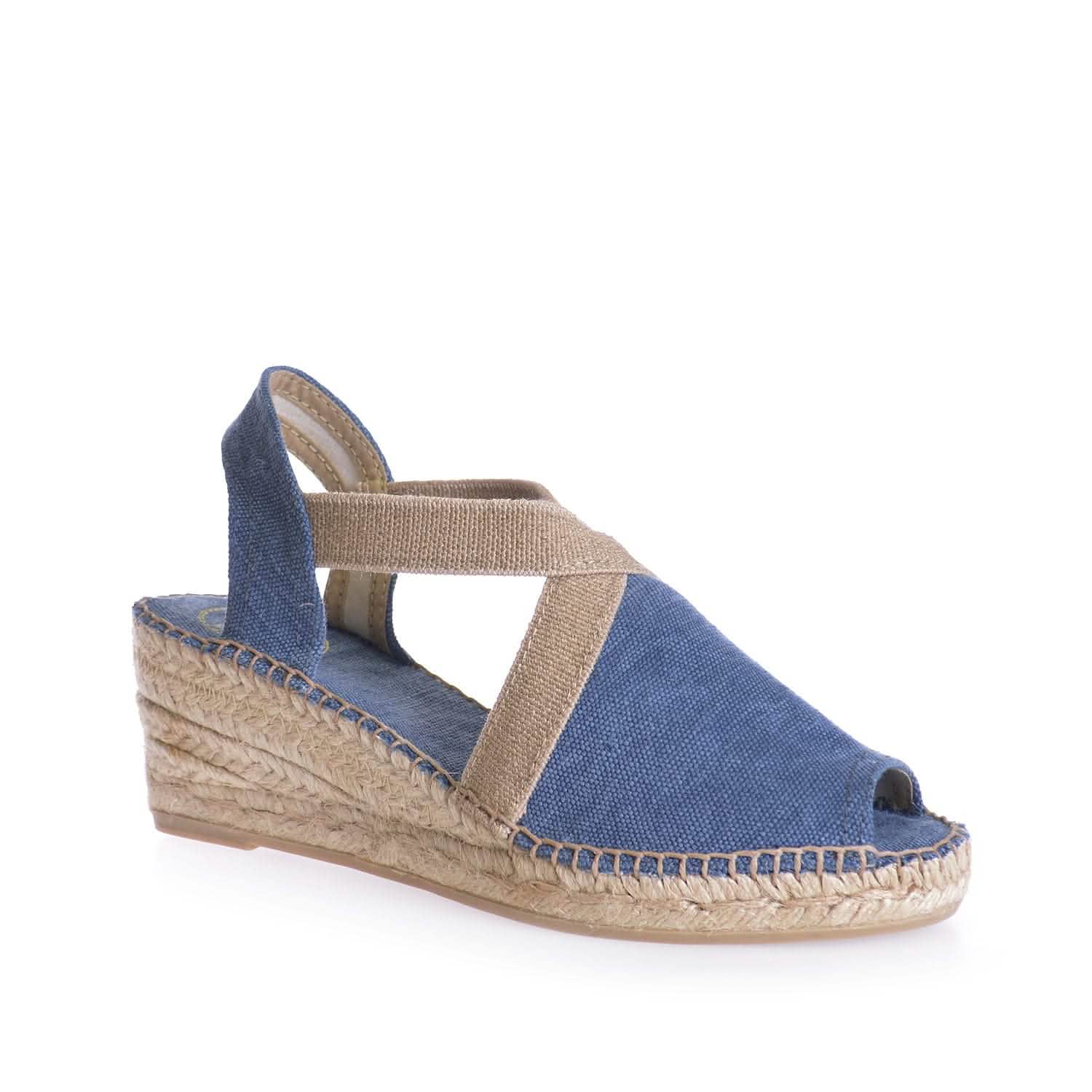 Women's Plain Canvas Wedge Espadrille Shoes - Breda V Comfortable Summer Casual Flats for Beach, Vacation & Everyday Wear