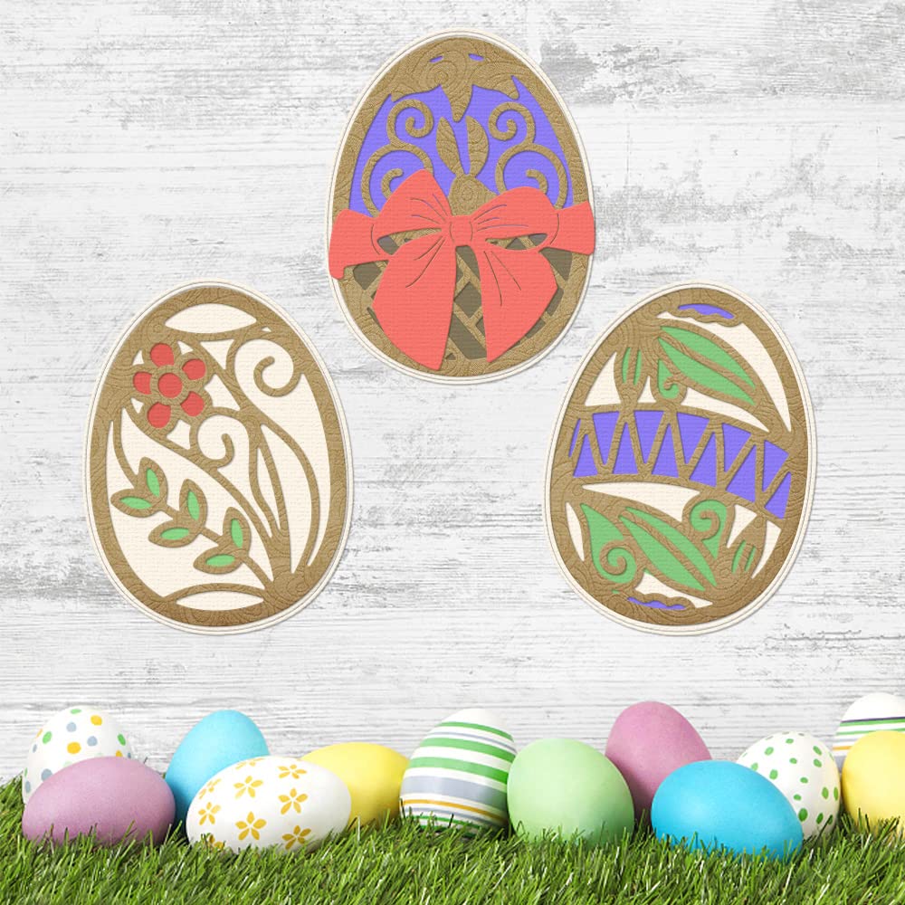 Metal Easter Egg Die Cuts - DIY Scrapbooking & Card Making Supplies for Easter Decorations - Perfect for Greeting Cards, Scrapbook Pages, and Paper Craft Projects