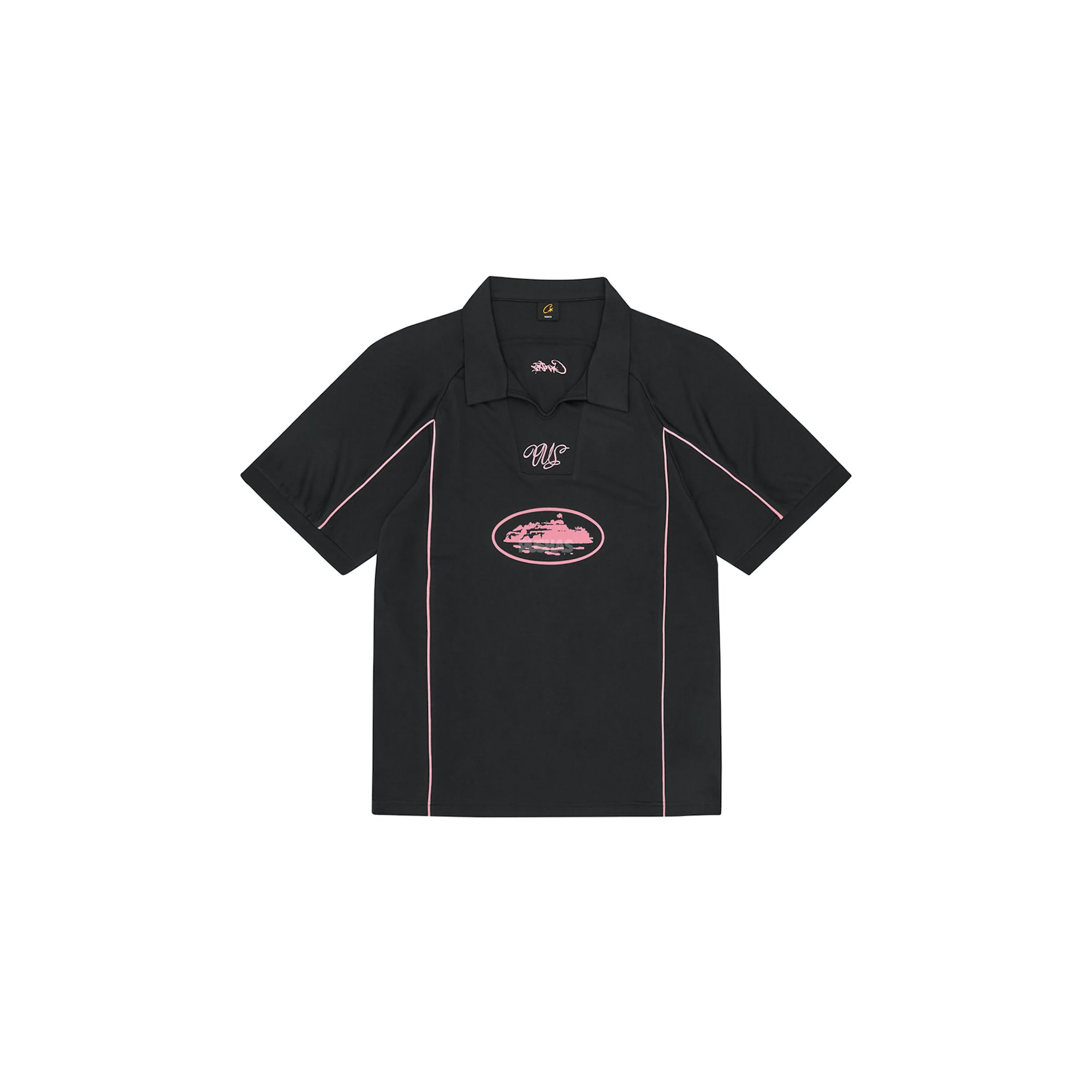 Corteiz Talismo 2024 Football Jersey - Black & Pink | Men's Soccer Jersey for Training & Matches | Lightweight & Breathable Performance Wear