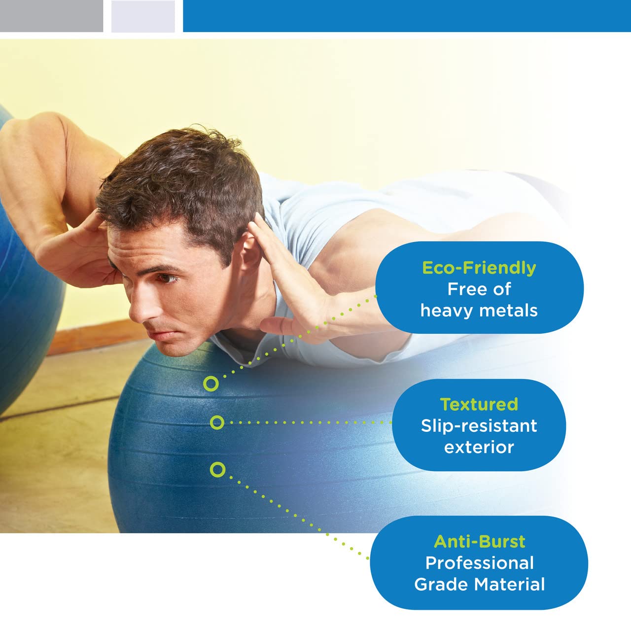 Pregnancy Yoga Ball for Office & Home - Exercise & Birthing Ball with Stability