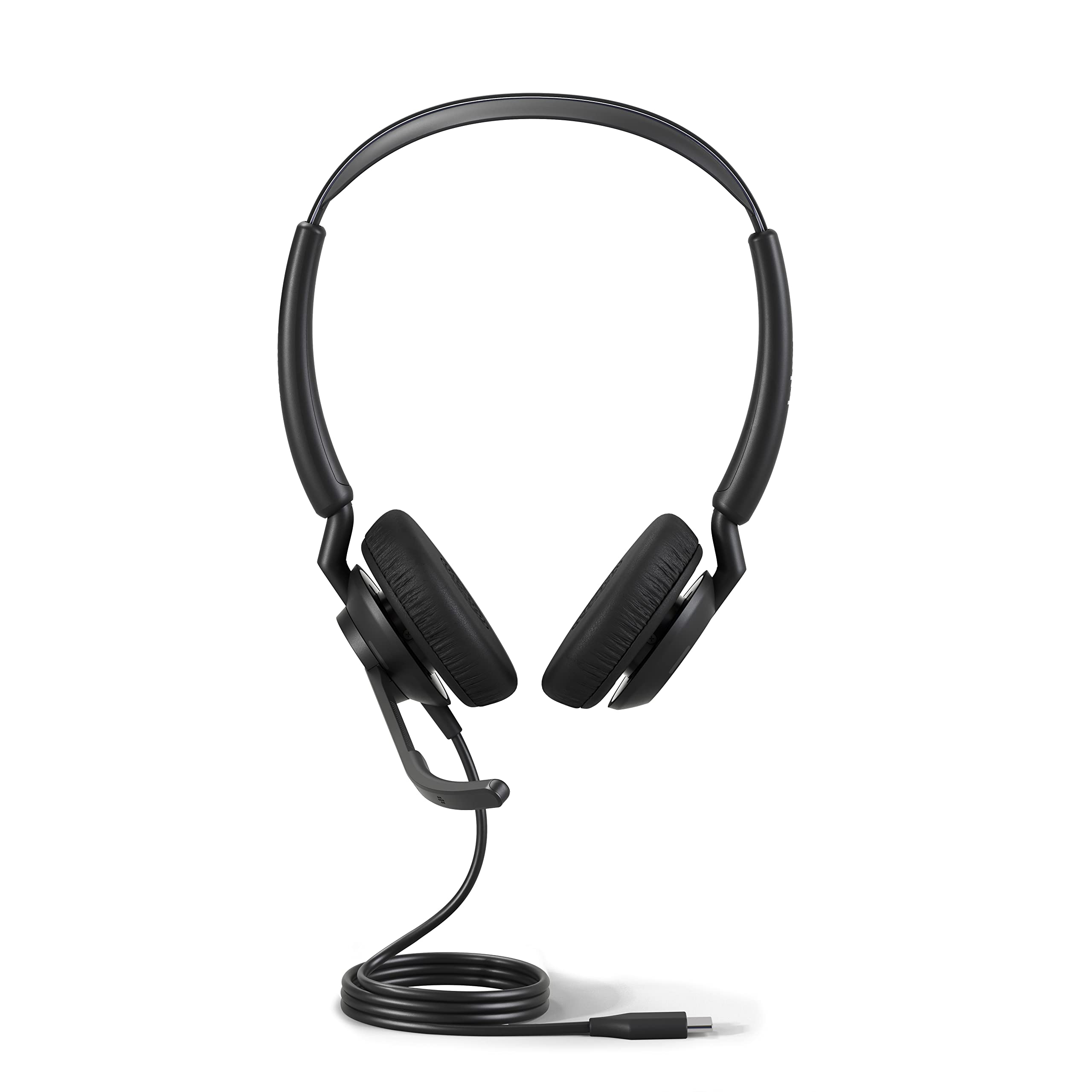 Jabra Engage 50 II Wired Stereo Headset with Noise-Cancelling 3-Mic Technology - USB-C Connectivity, Ultra-Lightweight Design - Compatible with Zoom, Microsoft Teams & UC Platforms - Black - Perfect for Remote Work, Call Centers & Online Meetings
