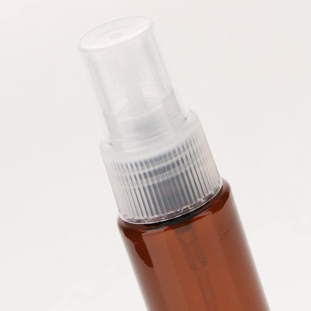 VMS INDIA 5-Pack 30ml PVC Fine Mist Perfume Spray Bottles - Refillable Travel-Size Lotion Dispenser (Brown) - Perfect for Cosmetics, Essential Oils & DIY Skincare