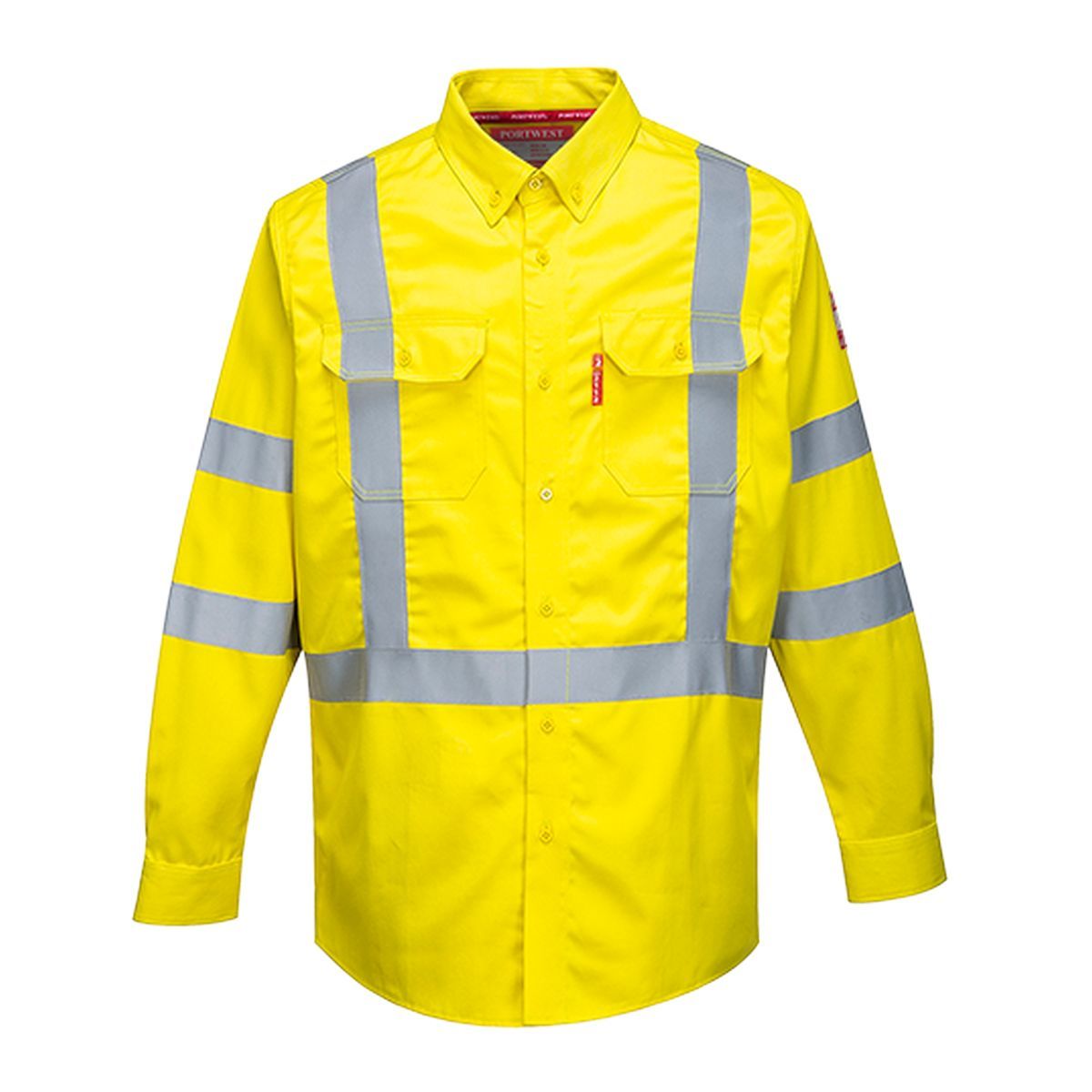 Style FR95 Hi Vis Bizflame Shirt 88/12 - High Visibility Work Shirt for Construction & Safety Professionals | Flame Resistant Workwear