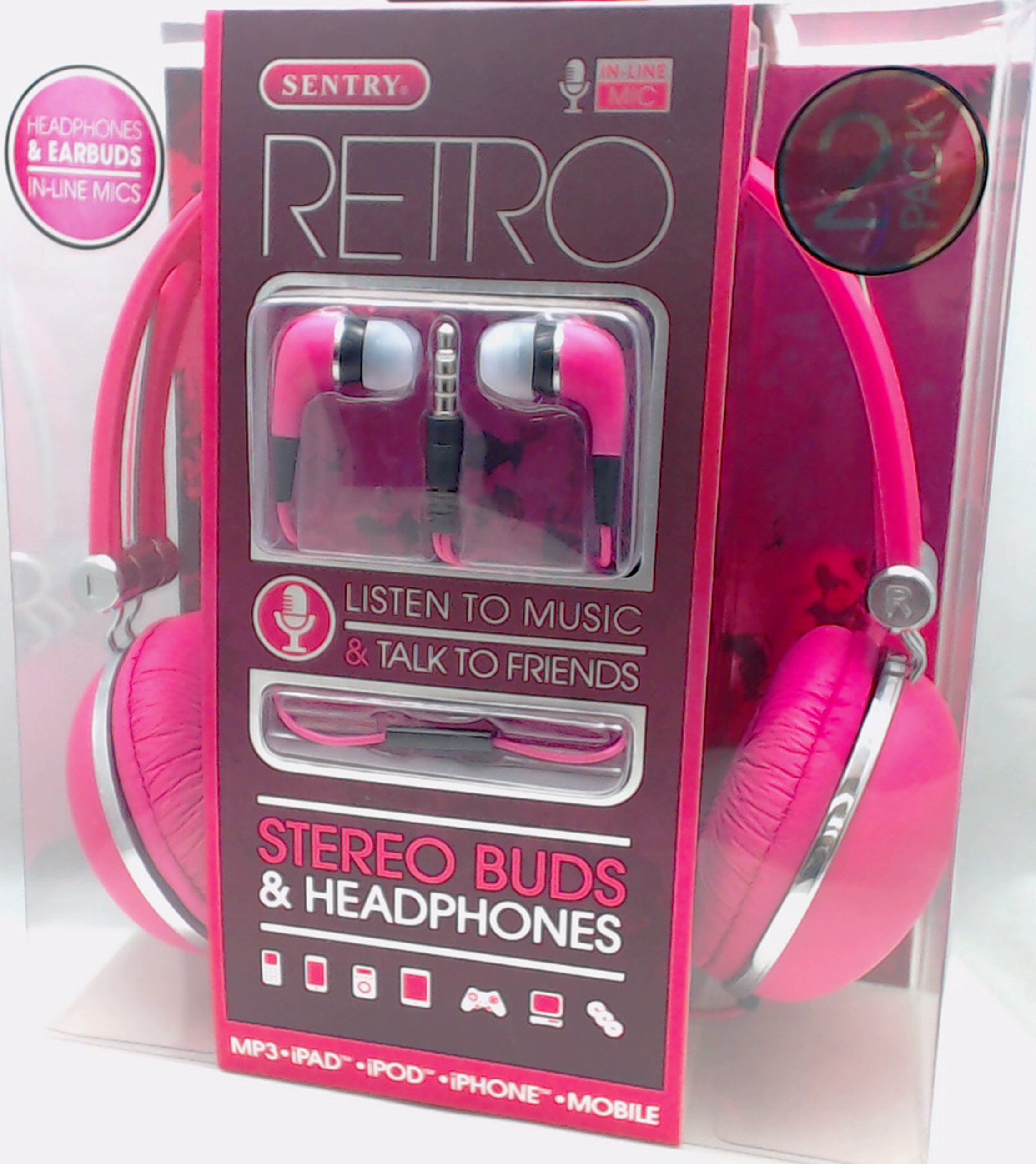Vintage Style Stereo Earbuds and Headphones Set - 2 Pack for Music Lovers | Perfect for Commuting, Workouts & Relaxation