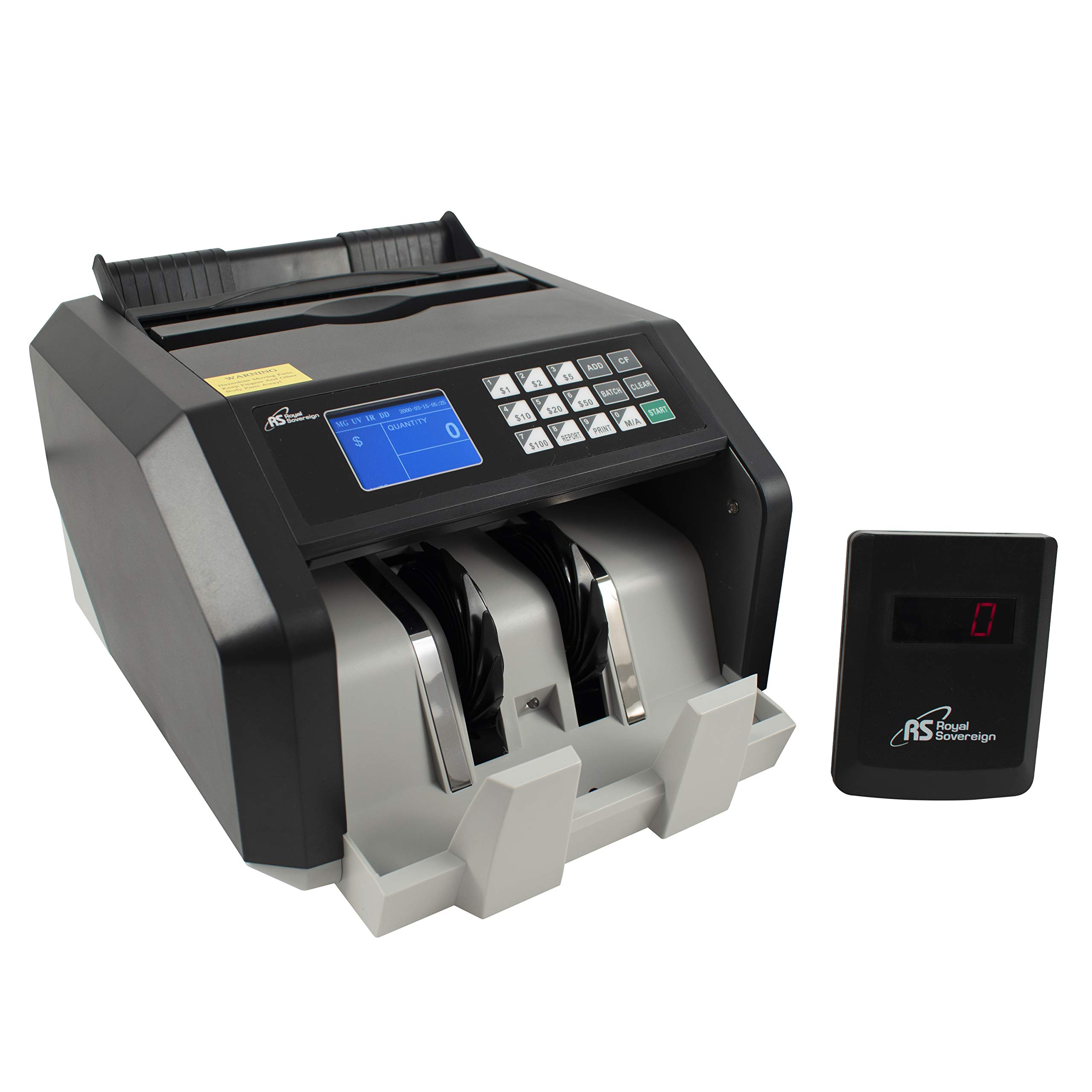Royal Sovereign RBC-ES250 High Speed Money Counter Machine with UV/MG/IR Counterfeit Detection & Value Counting - Perfect for Banks, Retail Stores, and Cash-Intensive Businesses