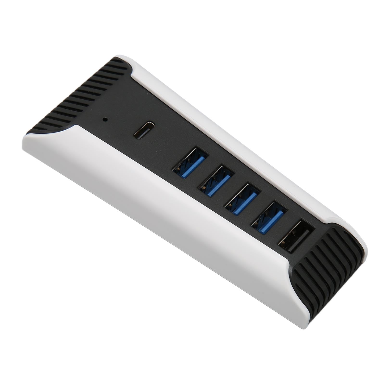 PS5 USB Hub 5-Port High-Speed Expansion Hub with 4 USB 2.0 Ports & 1 USB-C Port - Compatible with Keyboard, Mouse, Controller Chargers & External Drives - Plug & Play for Gaming Setup & Home Office