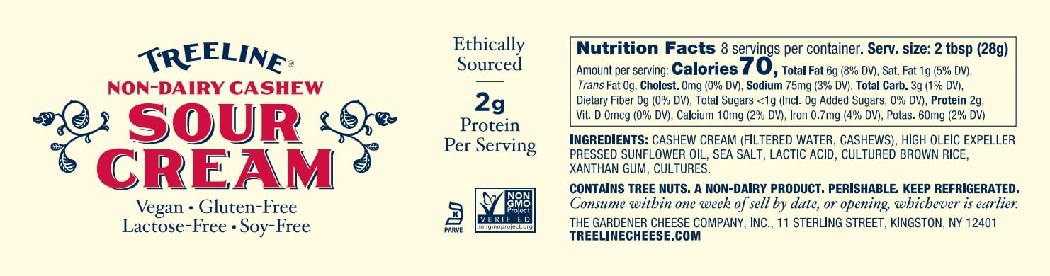 Treeline Vegan Cheese Assortment - Dairy-Free Ricotta, Sour Cream & Plain Cream Cheese Alternative | Perfect for Plant-Based Diets, Charcuterie Boards & Vegan Recipes