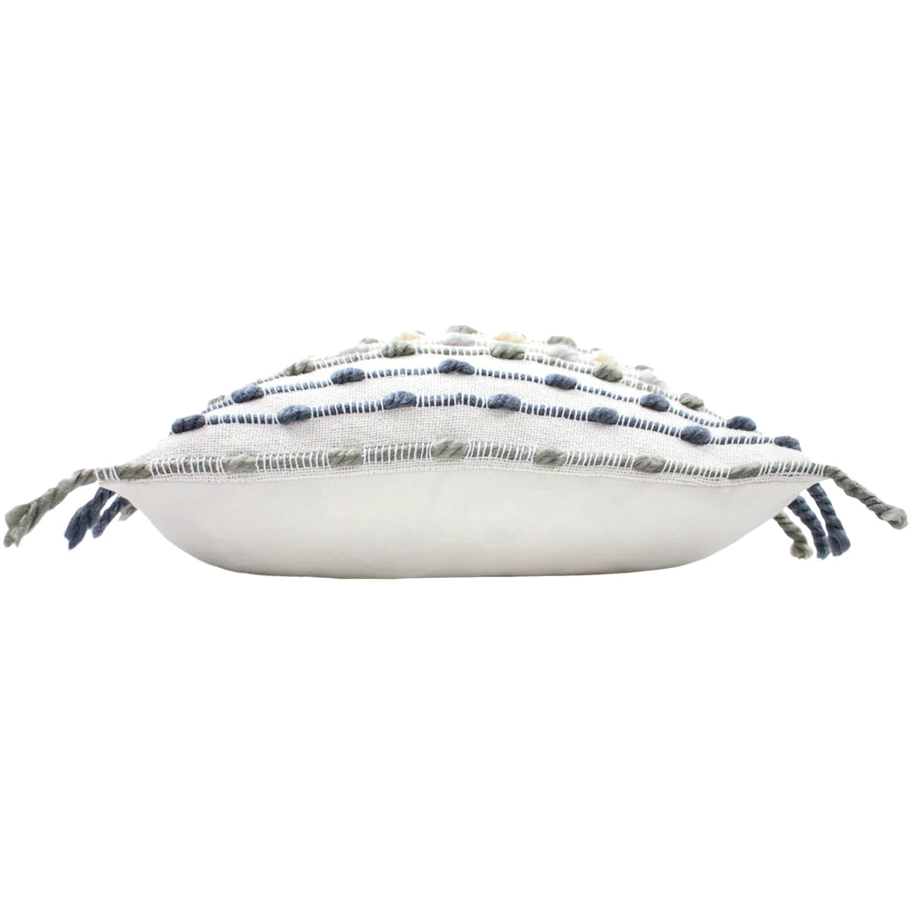 Furn Dhadit Striped Cushion Cover - Soft Grey Pillow Case for Sofa, Bed, Chair - Home Decor & Living Room Accessories