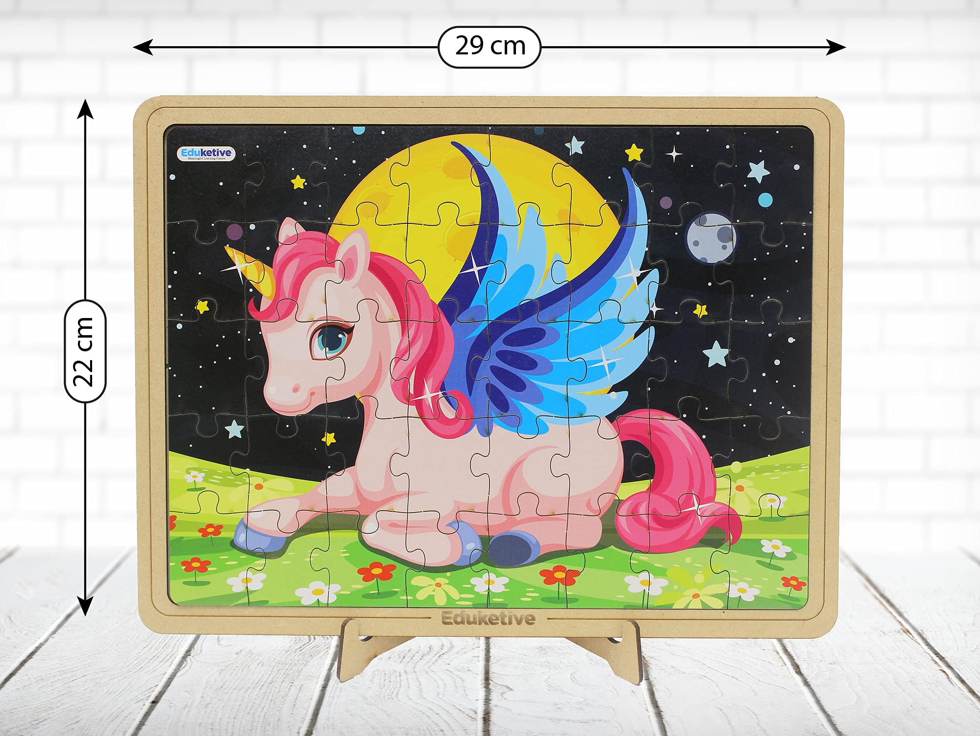 Eduketive Unicorn Jigsaw Puzzle - 40 Piece Decorative Puzzle with Stand for Kids Ages 3-9 | Preschool Learning Toy for Girls & Boys | Perfect for Birthday Gifts, Classroom Activities & Family Game Nights