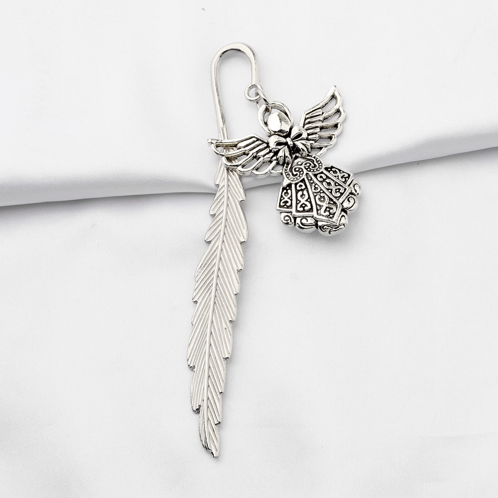WSNANG Angel Metal Bookmark - Elegant Feather Design for Book Lovers, Religious Gift Idea - Perfect for Bible Study, Journaling & Reading Accessories