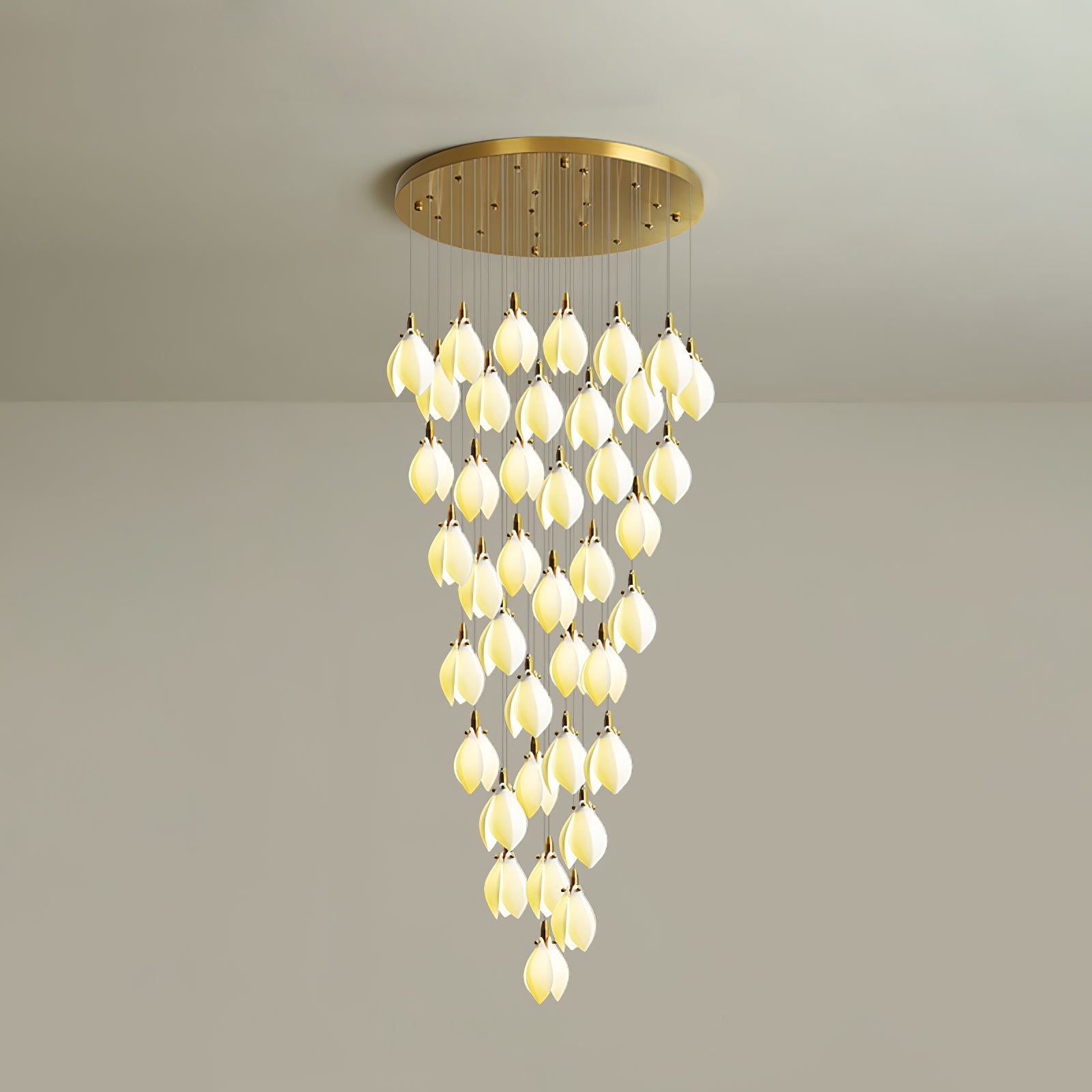 Astralis Bloom Stairs Chandelier - Modern Crystal Ceiling Light Fixture for Living Room, Dining Room & Staircase Decor - Elegant Lighting for Home & Office