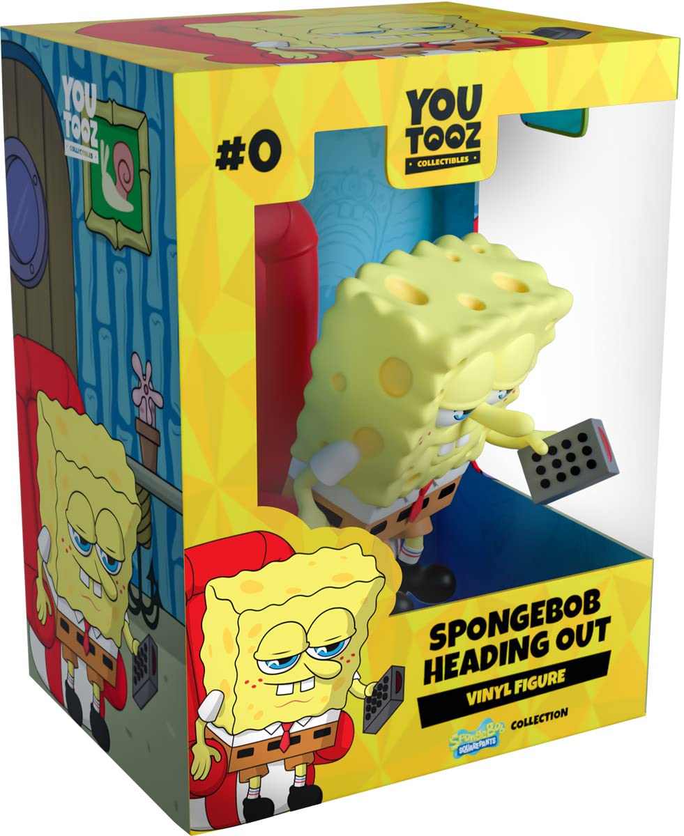 Youtooz Spongebob Heading Out 3 Inch Vinyl Figure - Funny Internet Meme Collectible for Spongebob Fans | Perfect for Desk Decor, Gift Giving & Pop Culture Collections