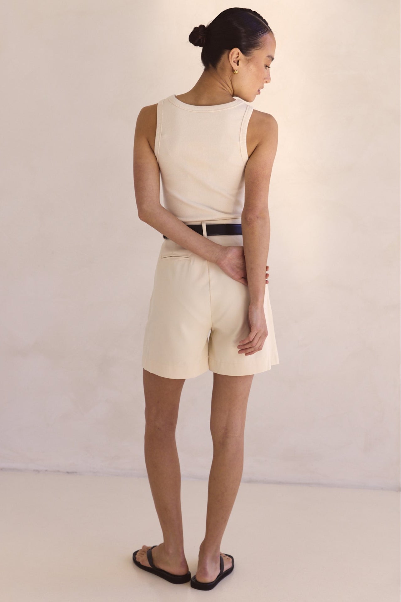 Lexi Signature Tank Top for Women - Soft Cream Ribbed Cami - Perfect for Layering, Casual Wear & Summer Outfits