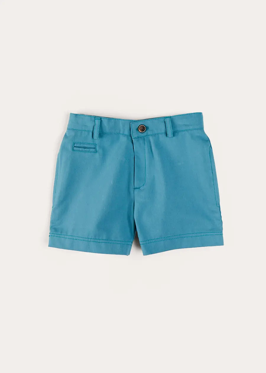 Blue Plain Pocket Detail Shorts for Kids (4-10 Years) - Perfect for Playtime, School & Summer Outfits