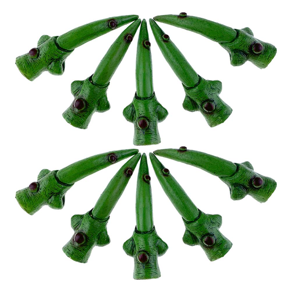 KESYOO 10Pcs Fake Halloween Nails - Witch Zombie Ghost Monster Claw Nails for Cosplay, Costume Party, Trick or Treat | Scary Nail Covers for Halloween, Masquerade & Themed Events (Green)